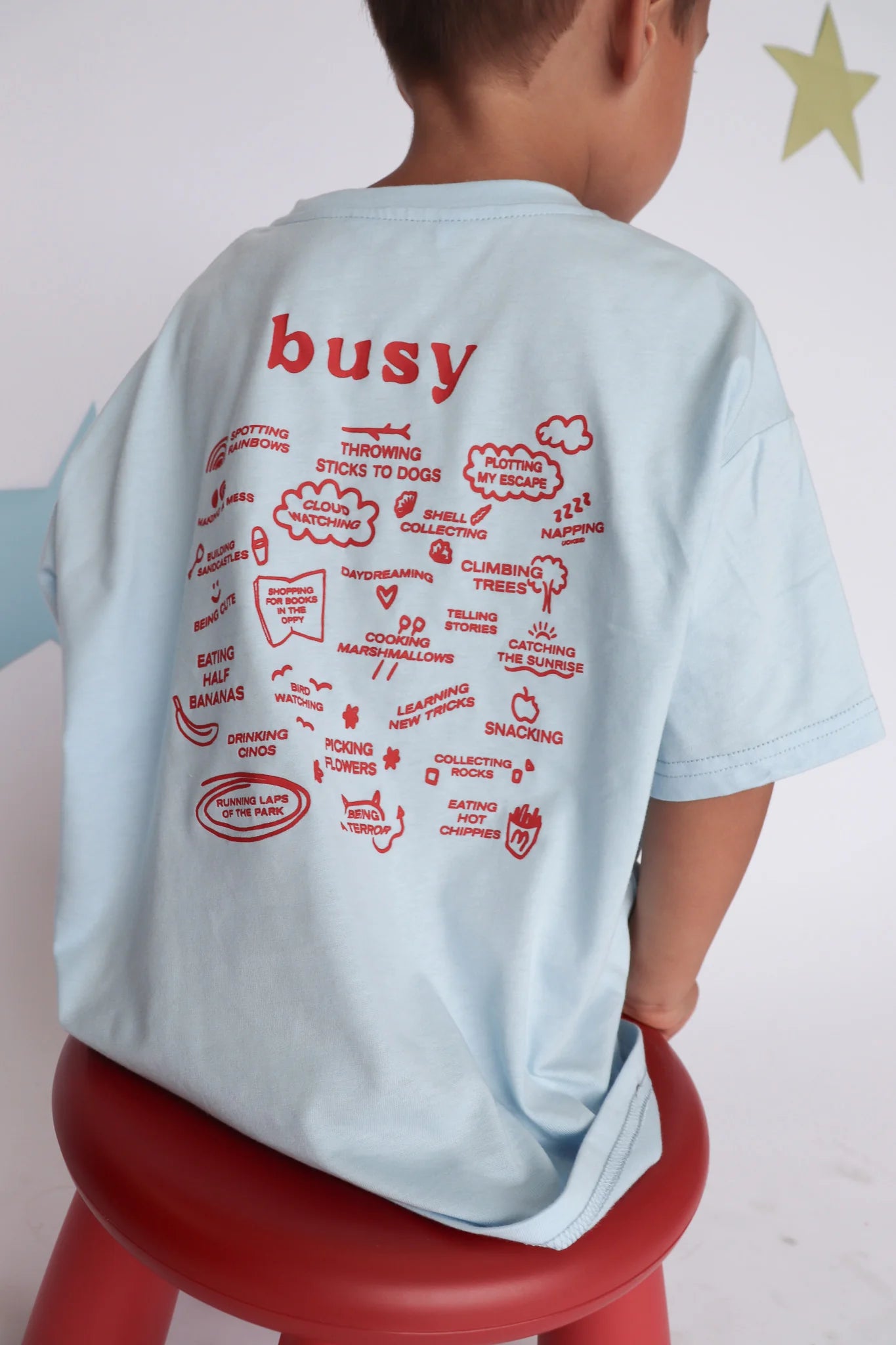 Busy Tee - Light Blue