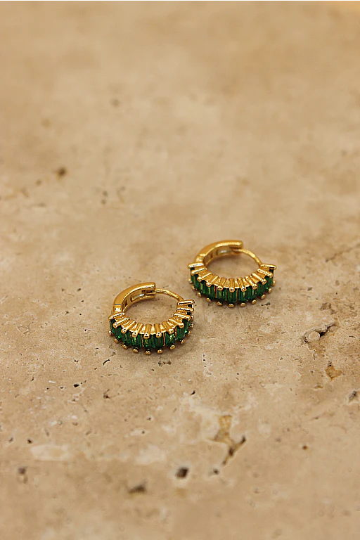 Ivy Earring - Emerald / Gold