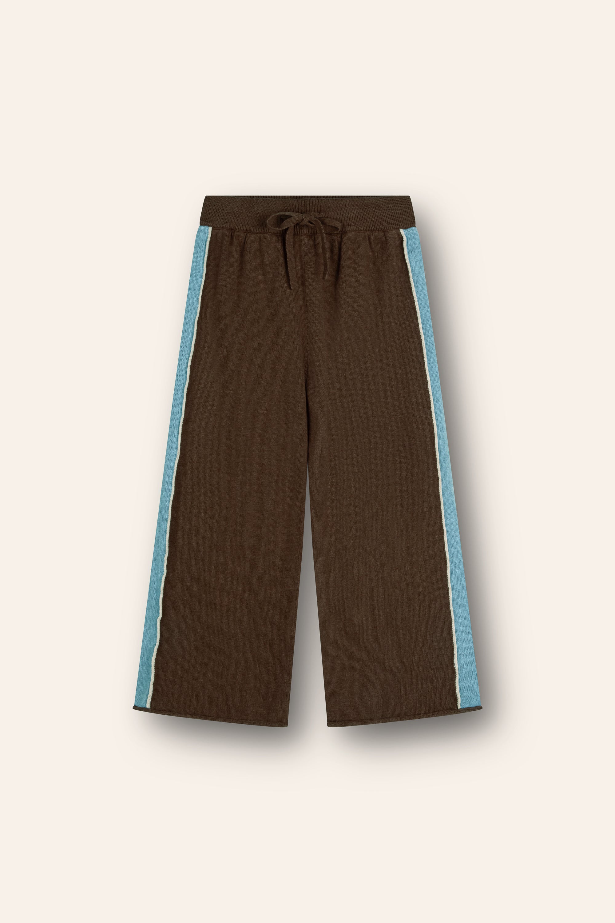 Lightweight Knit Pants - Choc Contrast