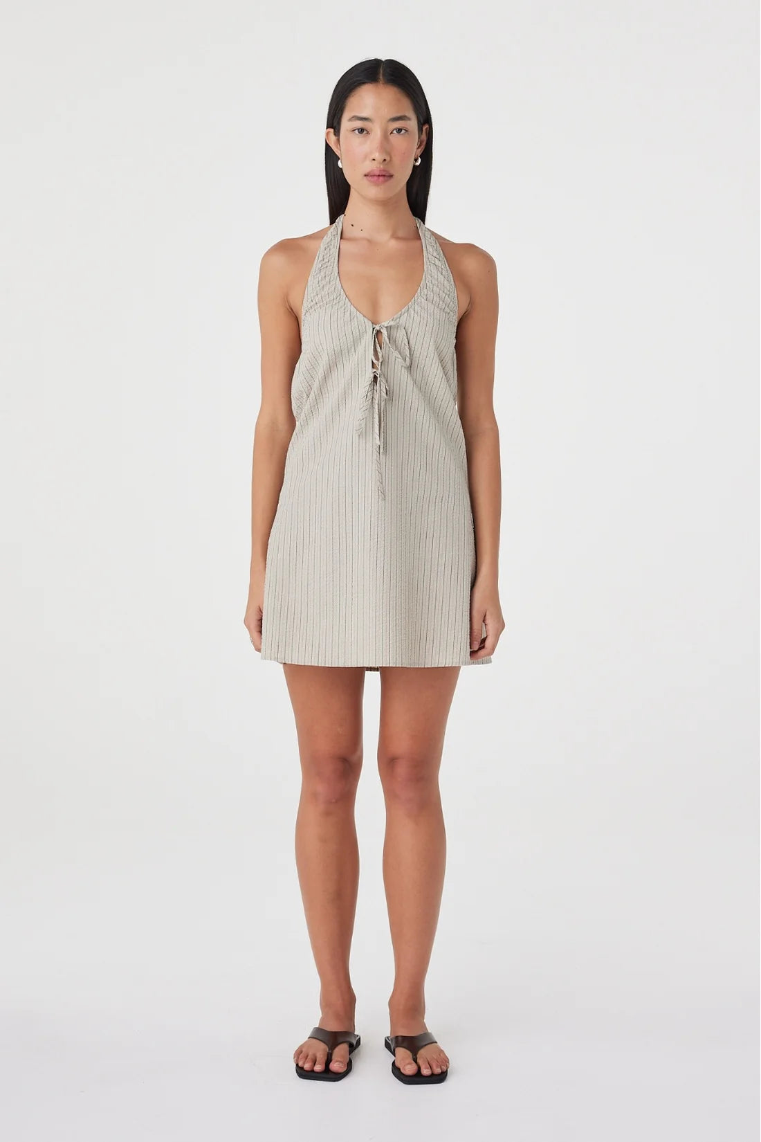 Joni Mini Dress - Taupe