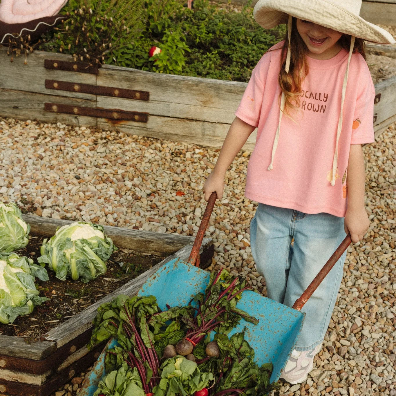 Locally Grown Oversized Boxy Tee - Fairy Floss