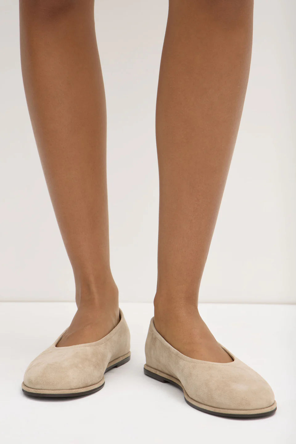 Kate Suede Flat - Sand