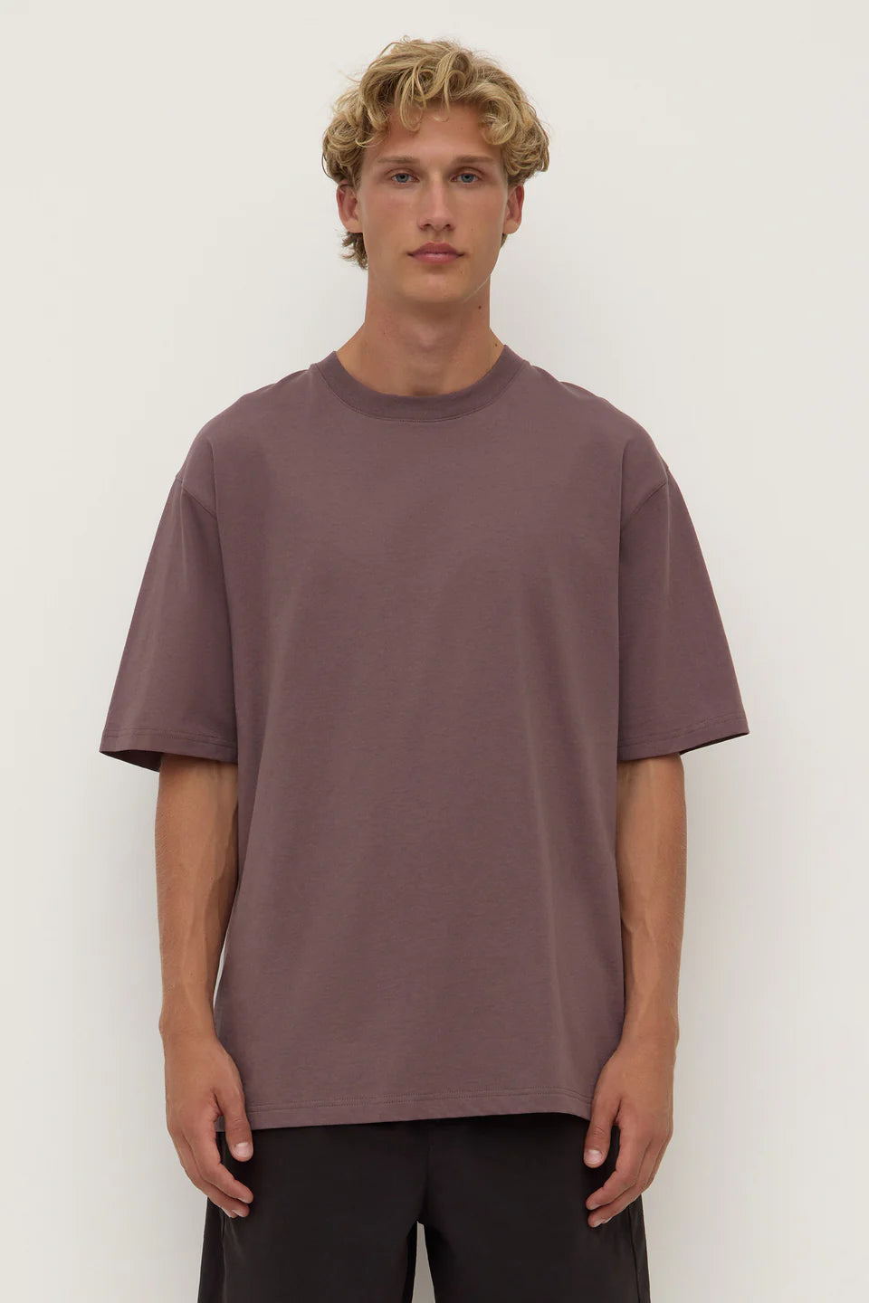 Knox Organic Oversized Tee - Plum