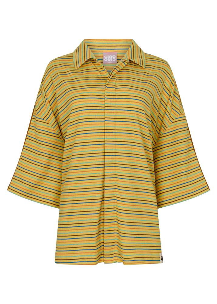 Lemon Striper Bungalow Shirt