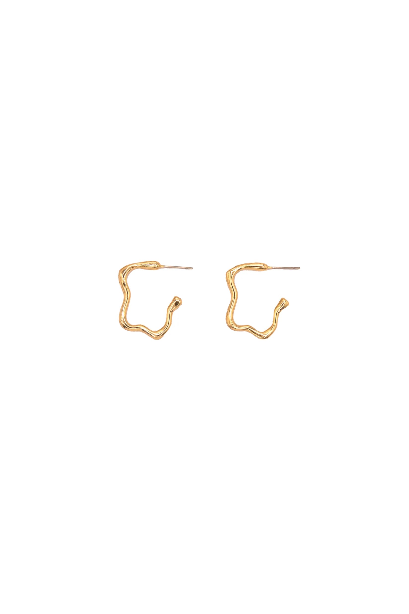 Wave Hoop Earring - Gold