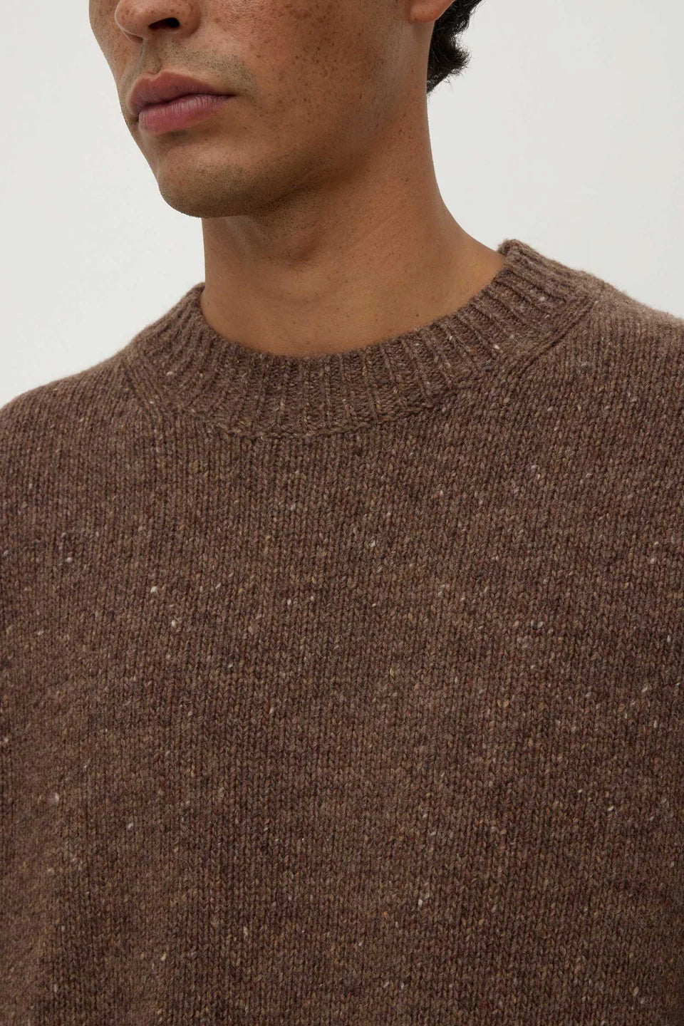 Lief Wool Blend Knit - Mid Brown Marle