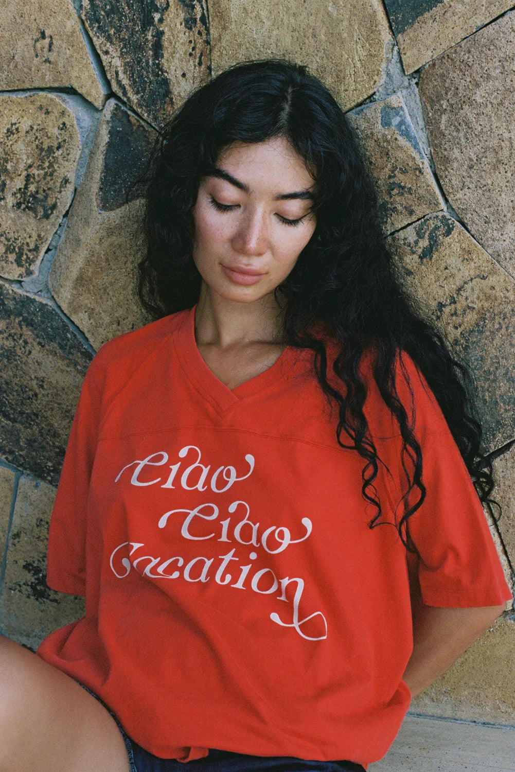 Vacay Crop Tee - Cherry