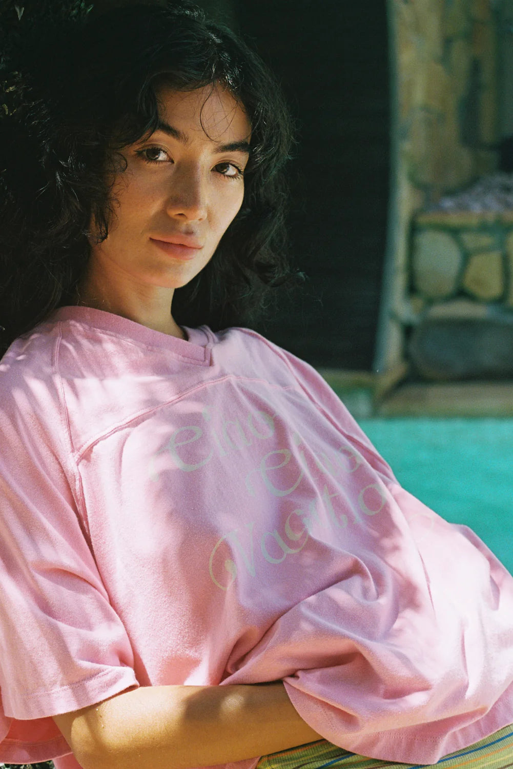 Vacay Crop Tee - Pink