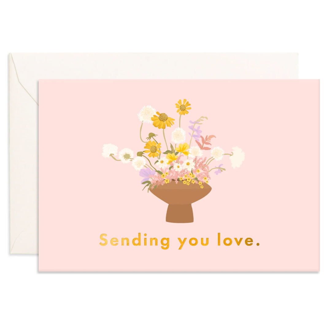 Fox & Fallow Lots Of Love Vase Mini Greeting Card