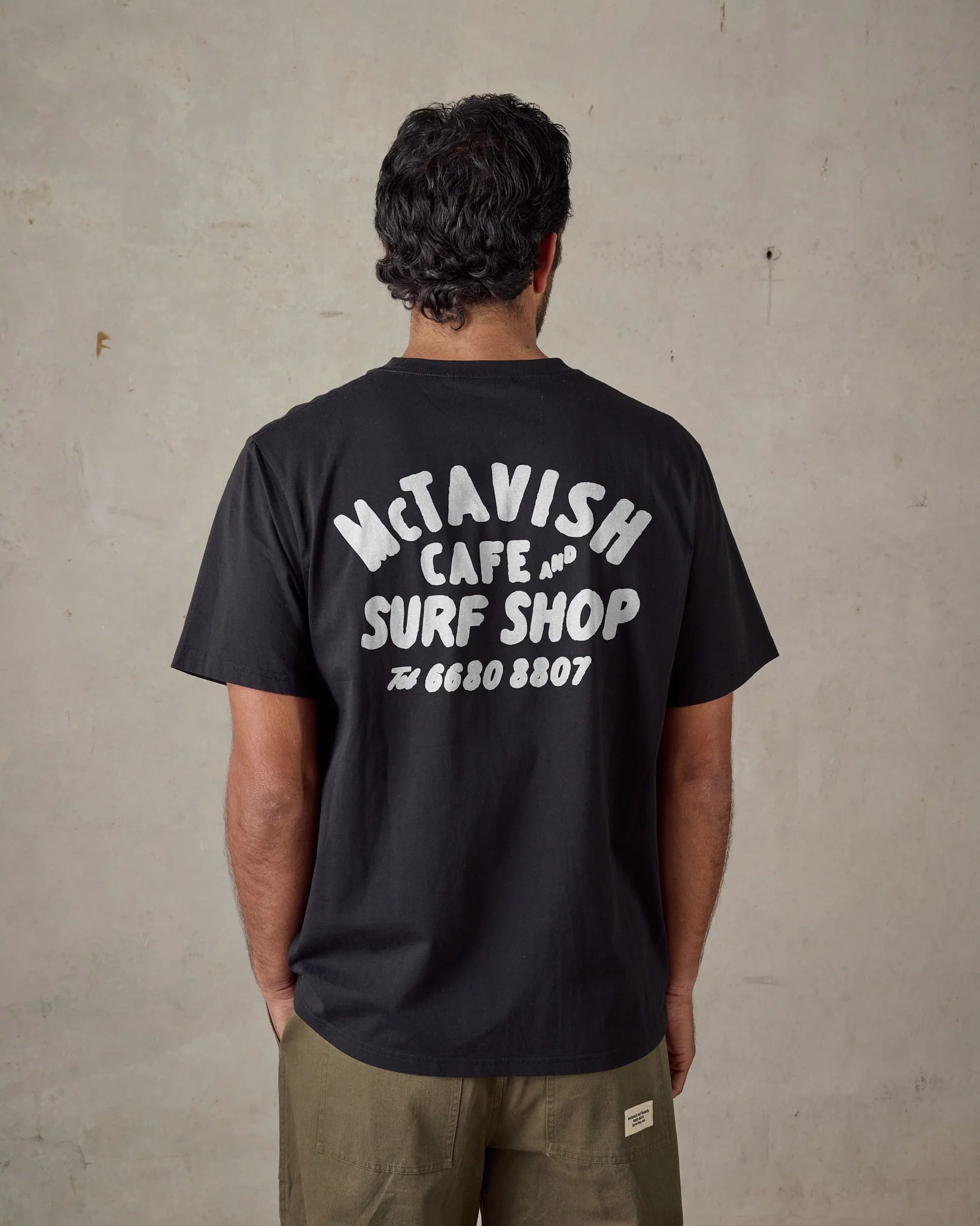 Surf Shop Café Tee - Black