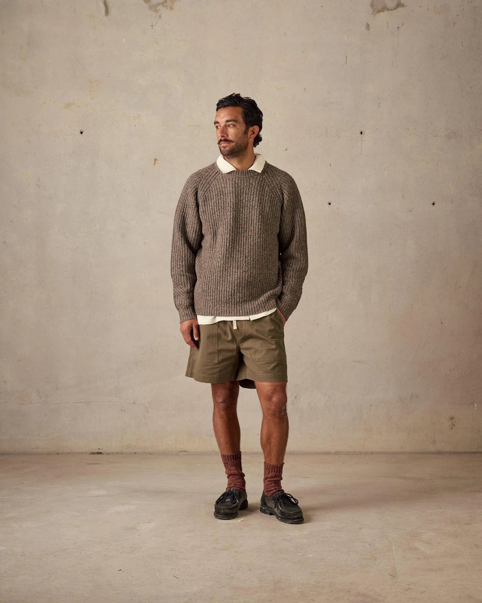 Fisherman Knit - Multi Brown