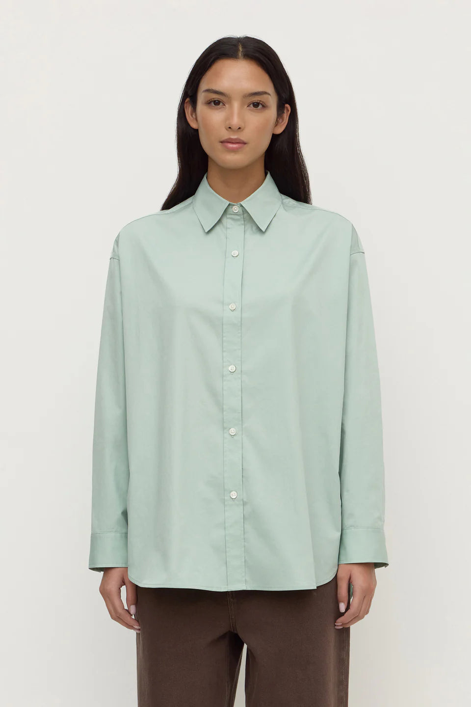 Marigold Poplin Shirt - Mint