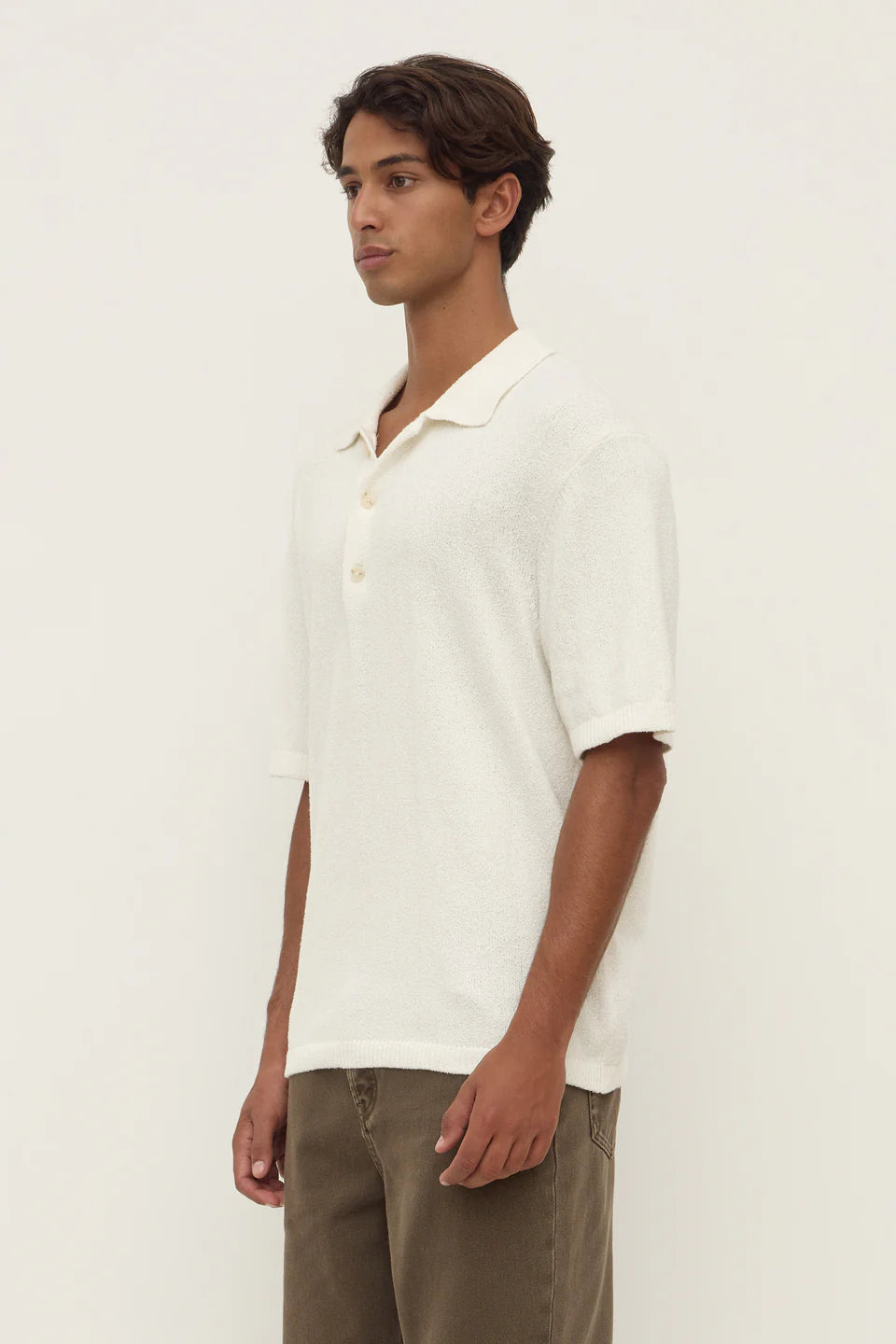 Martin Knit Polo - Cream
