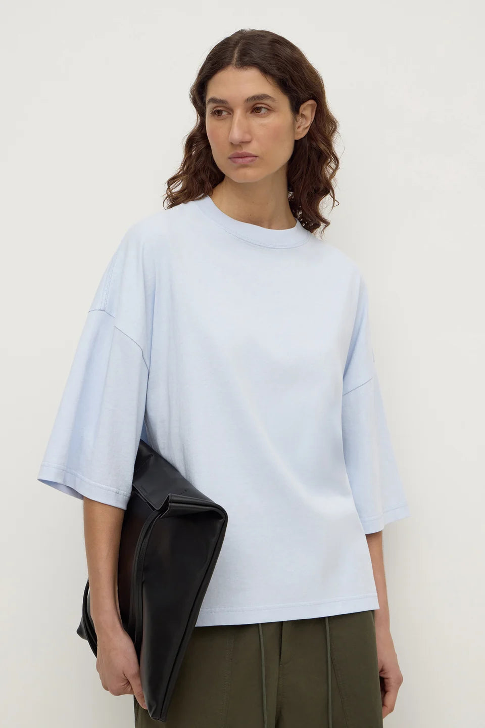 Max Cotton Oversized Tee – Powder Blue