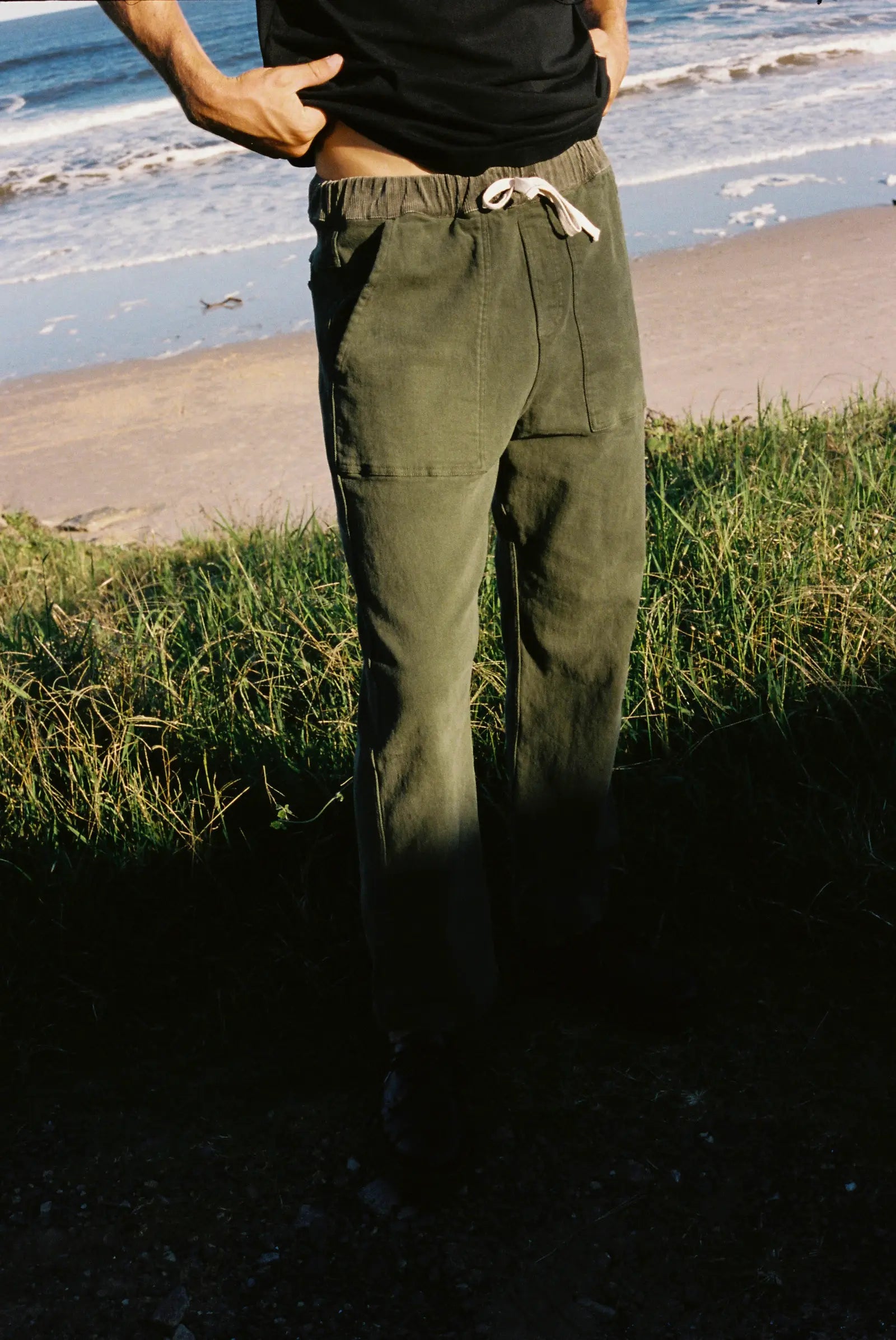 Brushed Twill Pants - Black