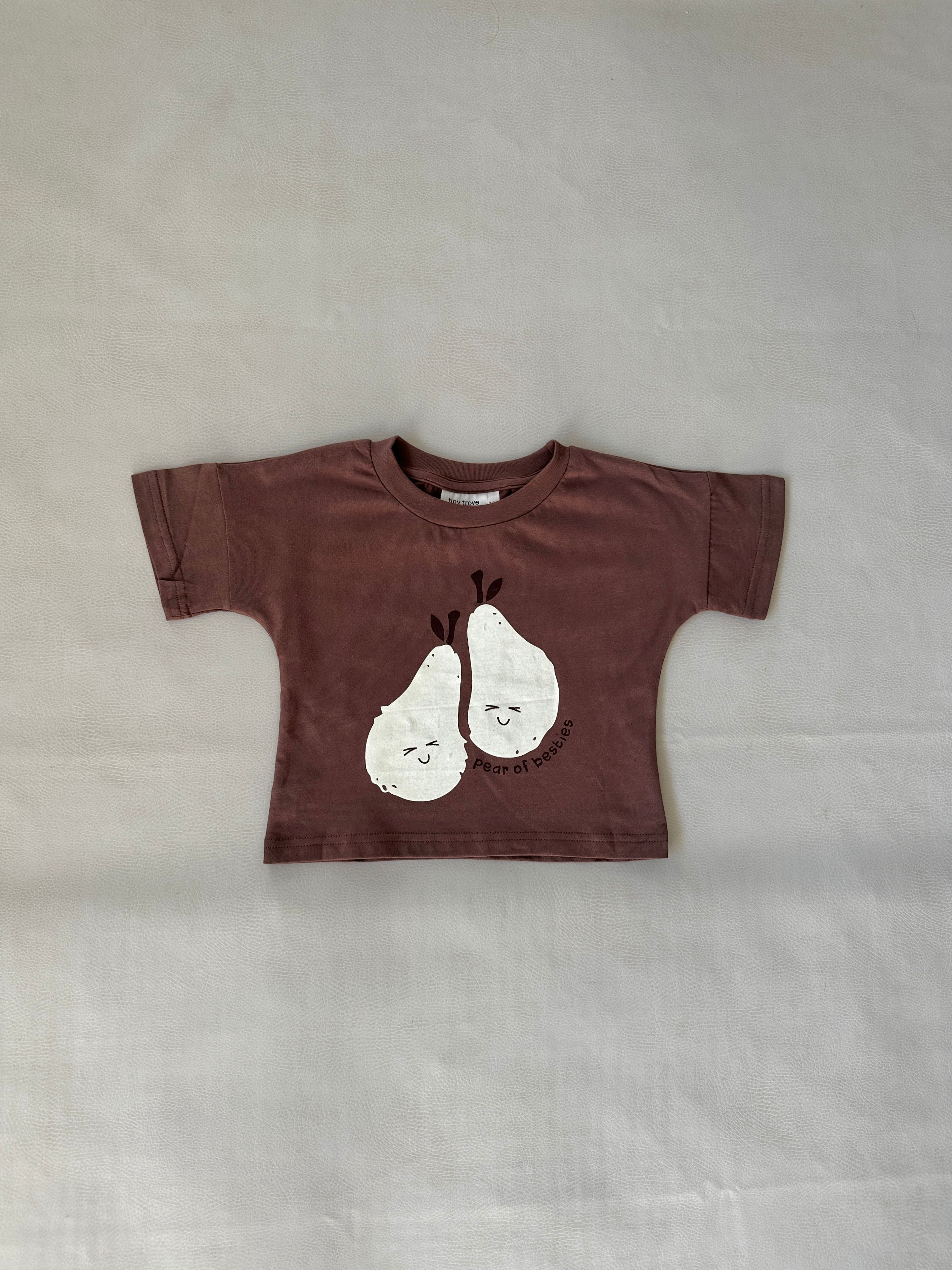 Pear Relaxed Tee - Iced Chocolate