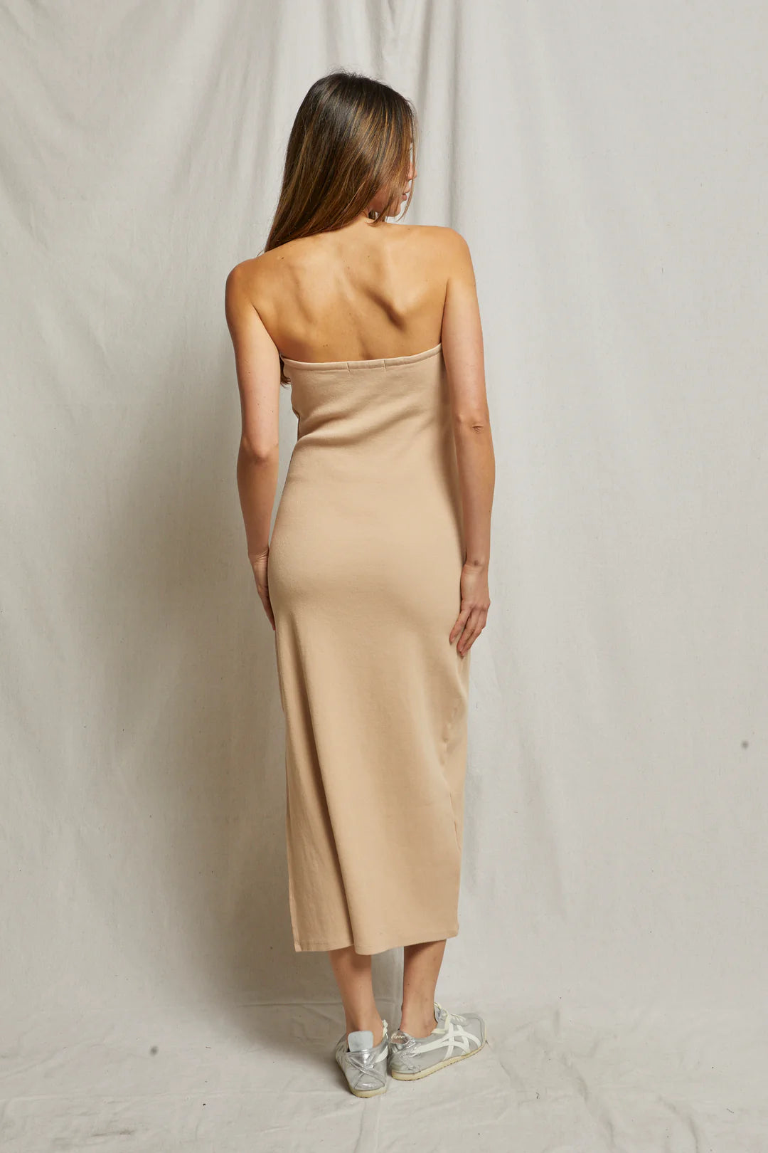 Nadine Blondie Strapless Dress - Sand Dune