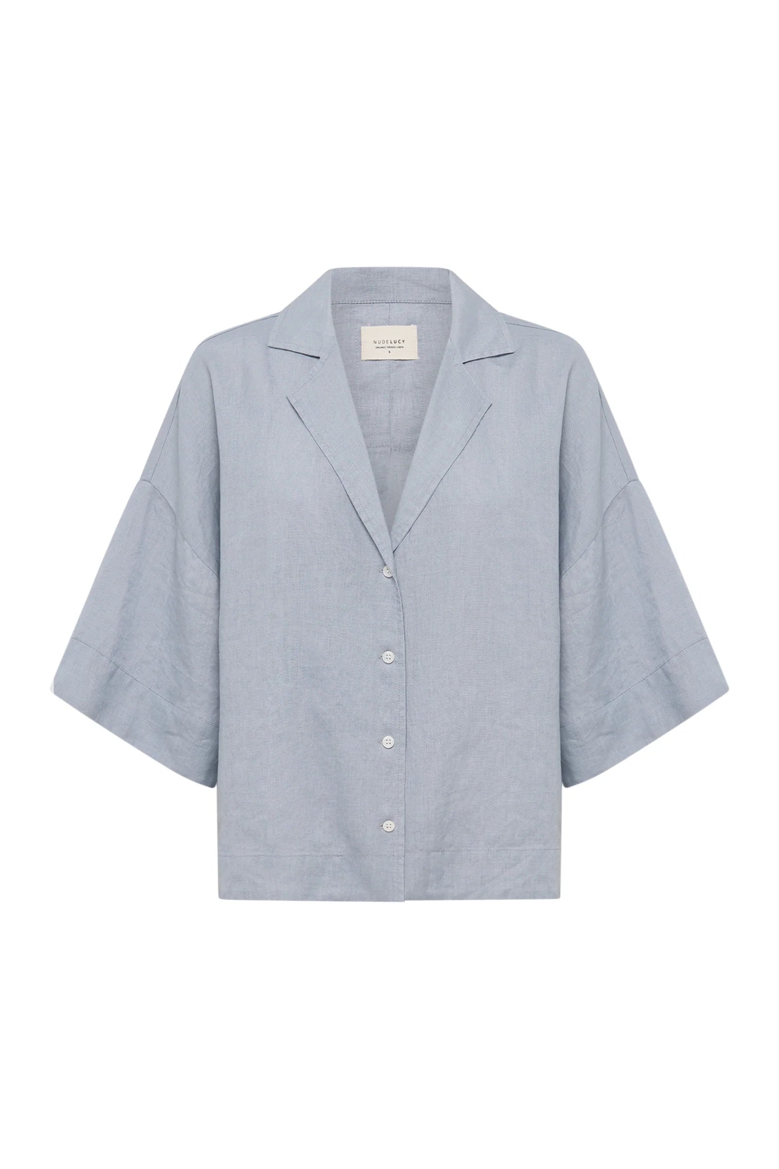 Lounge Linen Shirt - Cloud