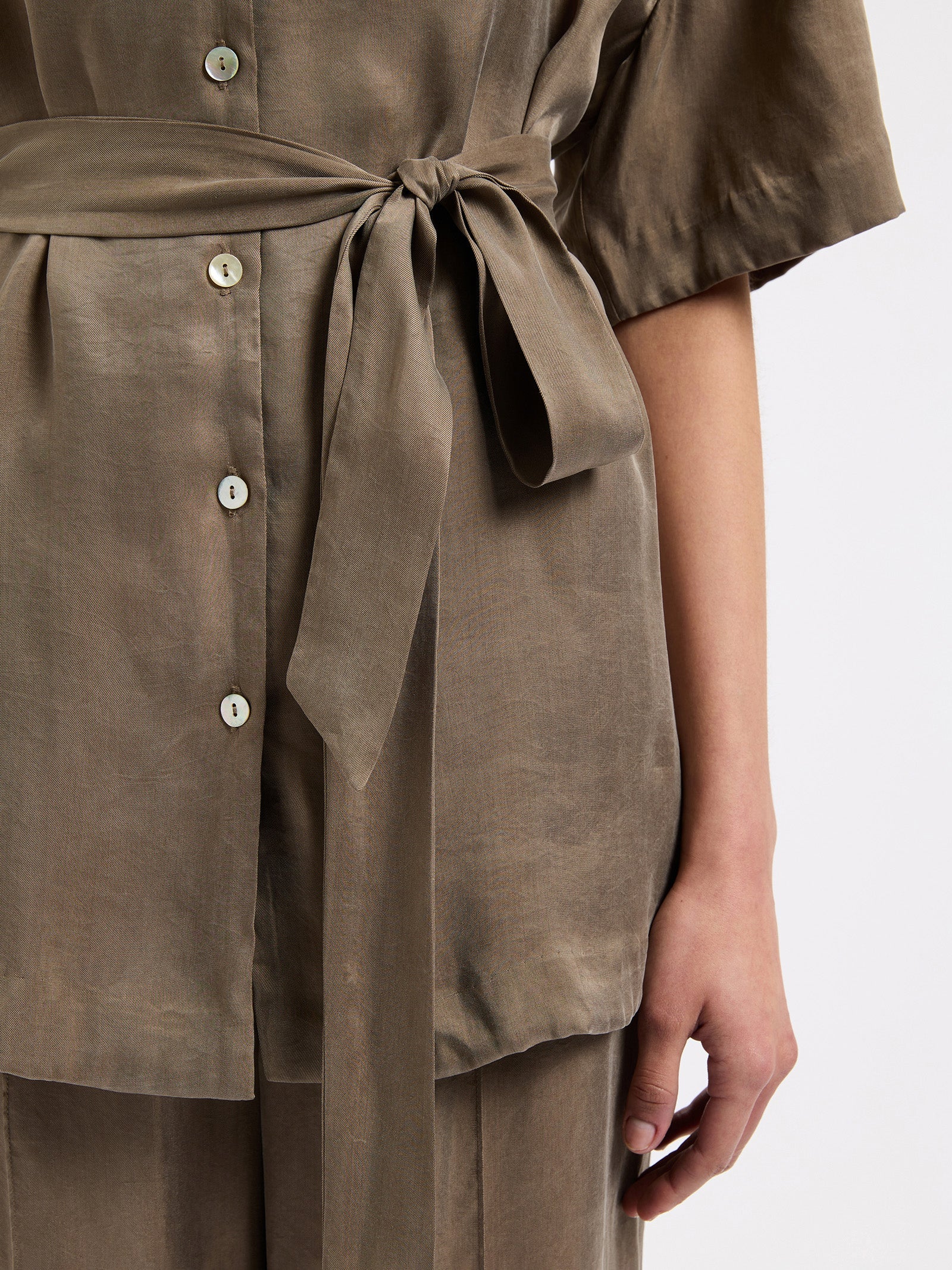 Seshni Tencel Shirt - Chestnut