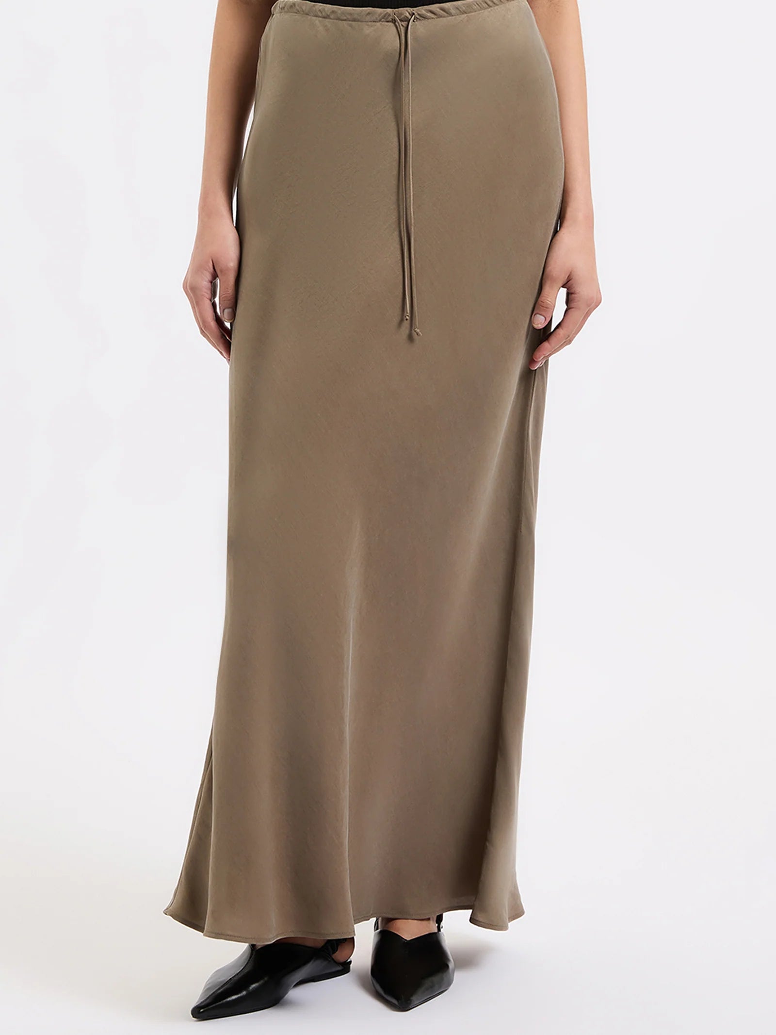 Seshni Tencel Maxi Skirt - Chestnut