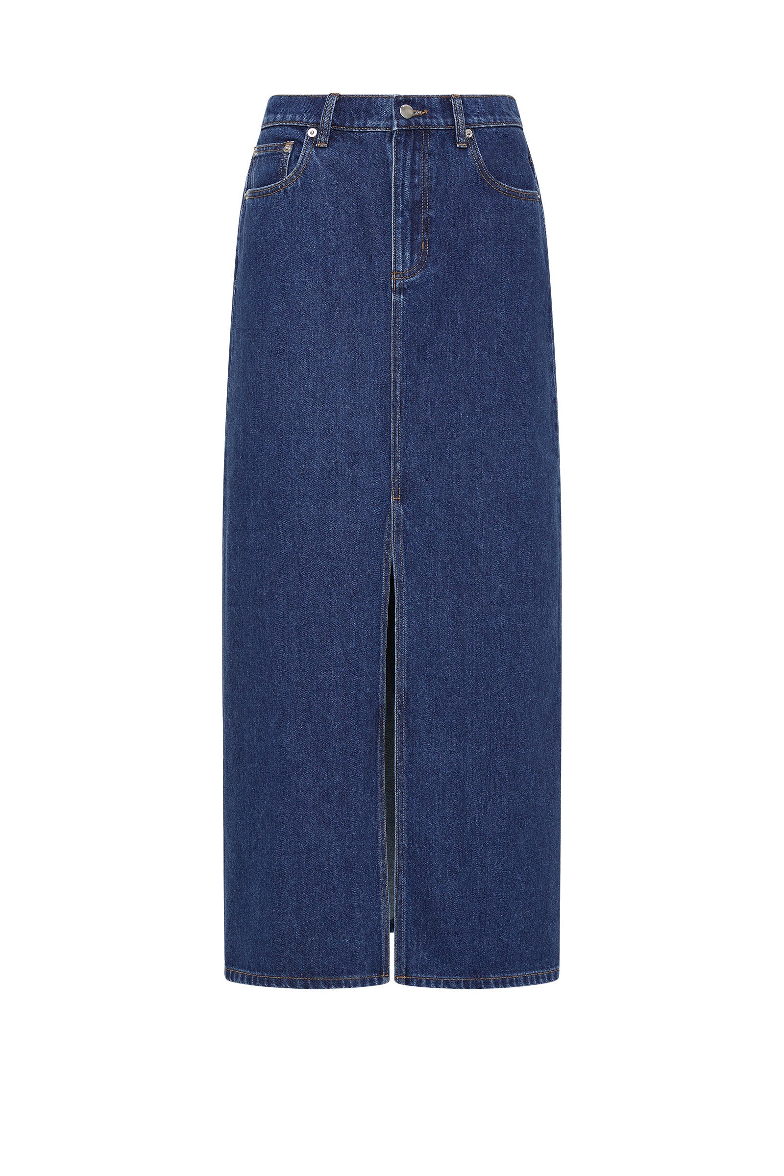 Sia Denim Maxi Skirt - Force Blue