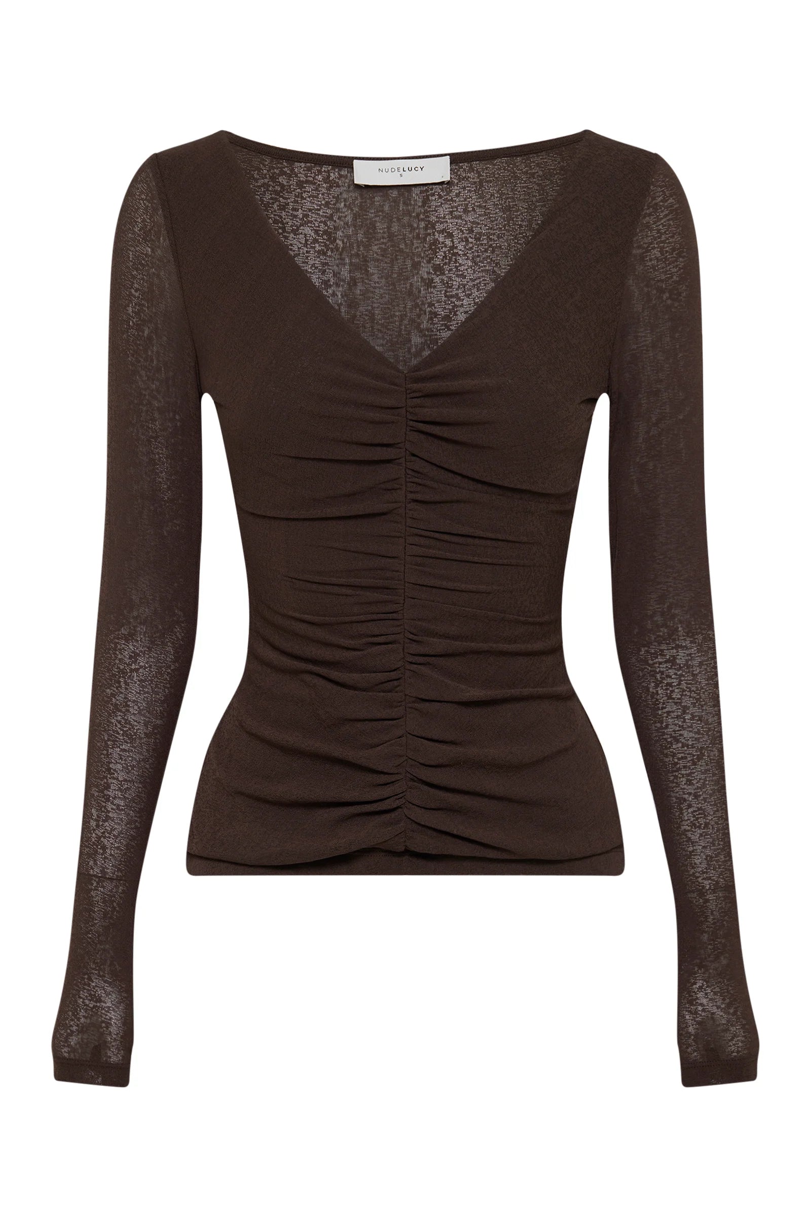Gigi Mesh Top - Walnut