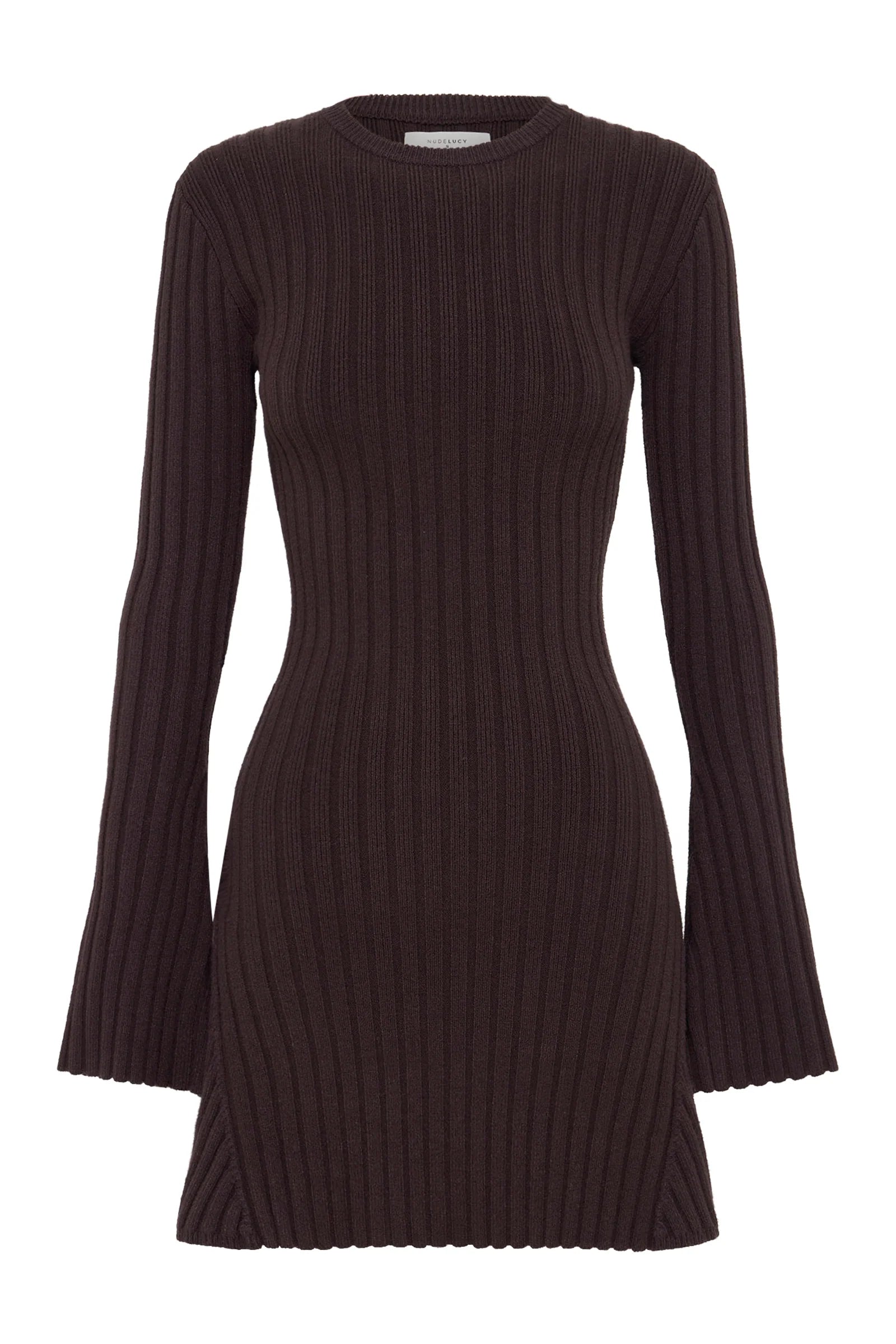 Astrid Knit Mini Dress - Espresso
