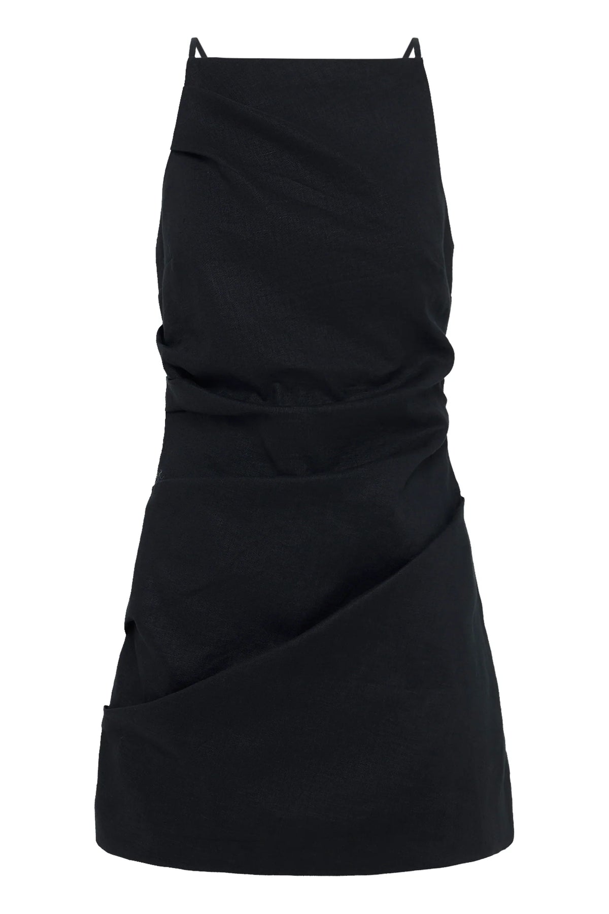 Talitha Linen Mini Dress - Black