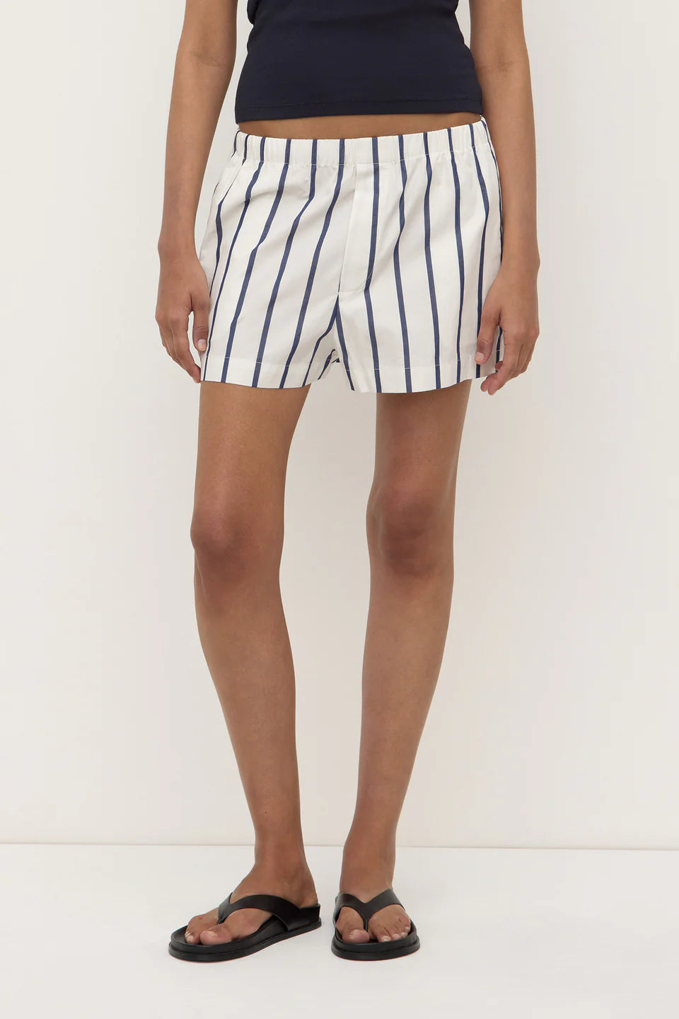 Nara Stripe Short White / True Navy