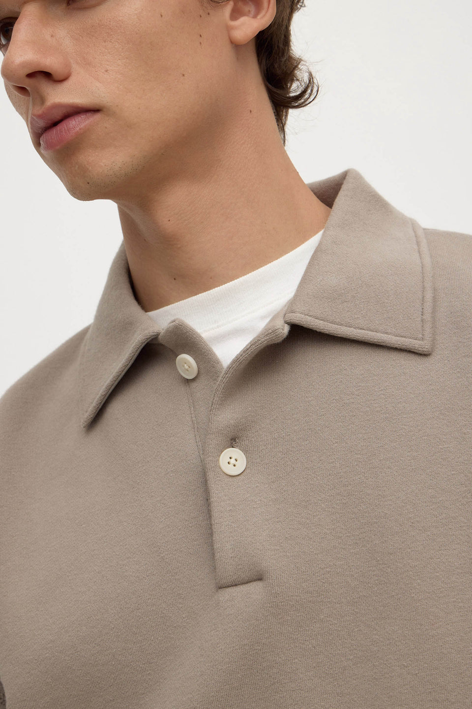 Newport Fleece Polo - Ash Grey