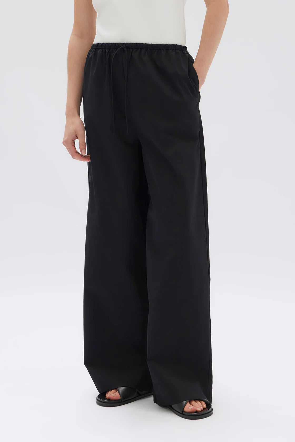 Philipa Poplin Pant - Black