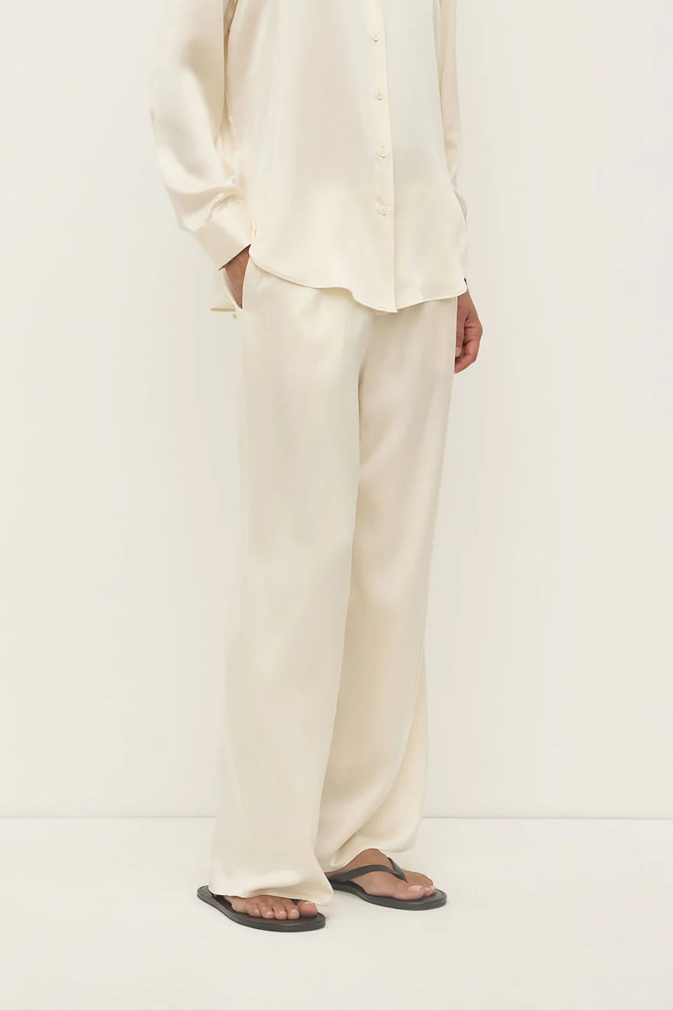 Pippa Silk Pant - Cream