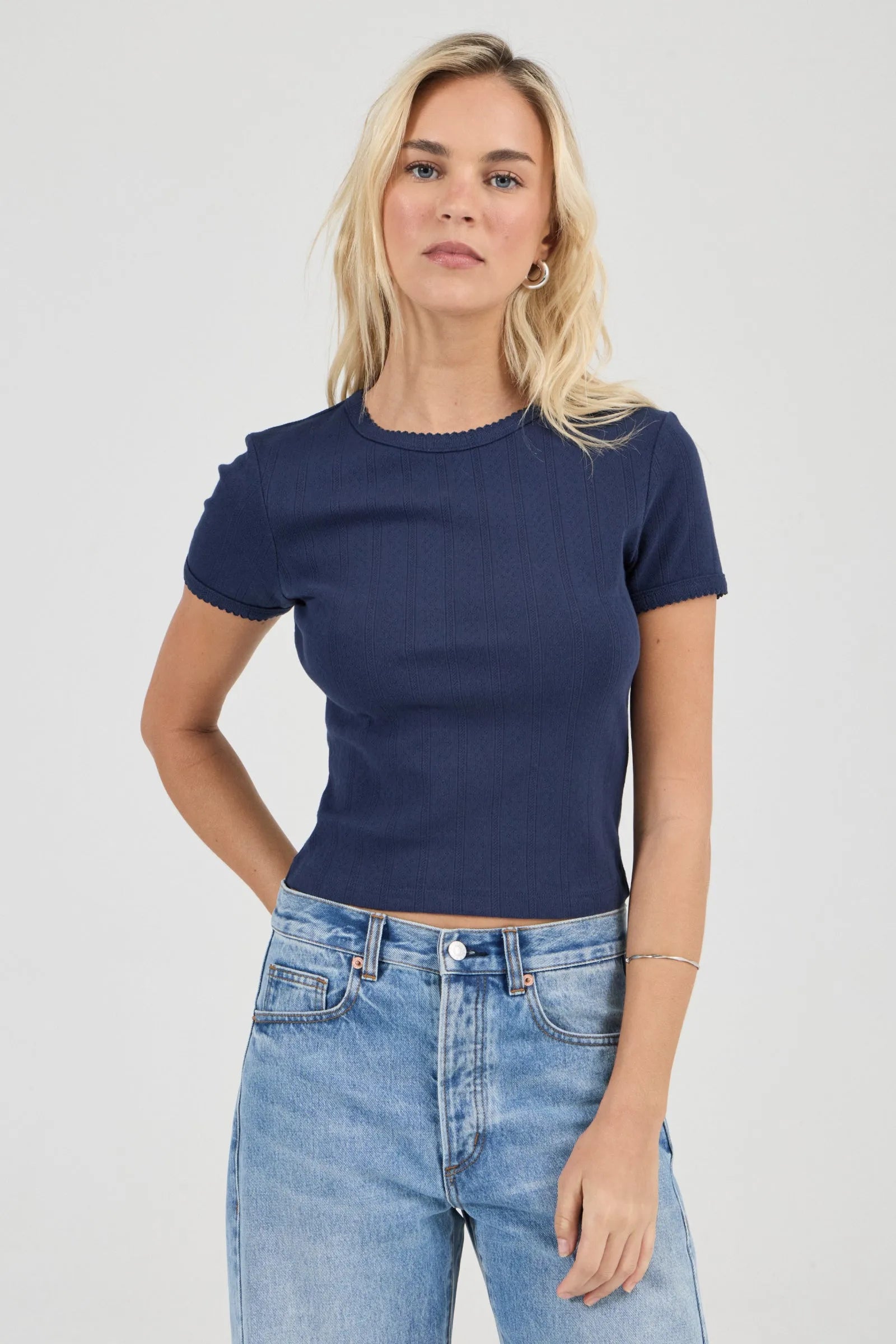 Pointelle Classic Tee