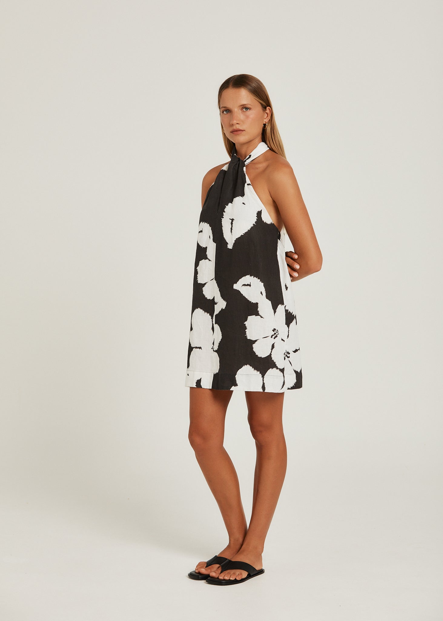 Riyah Dress - Charcoal Bloom