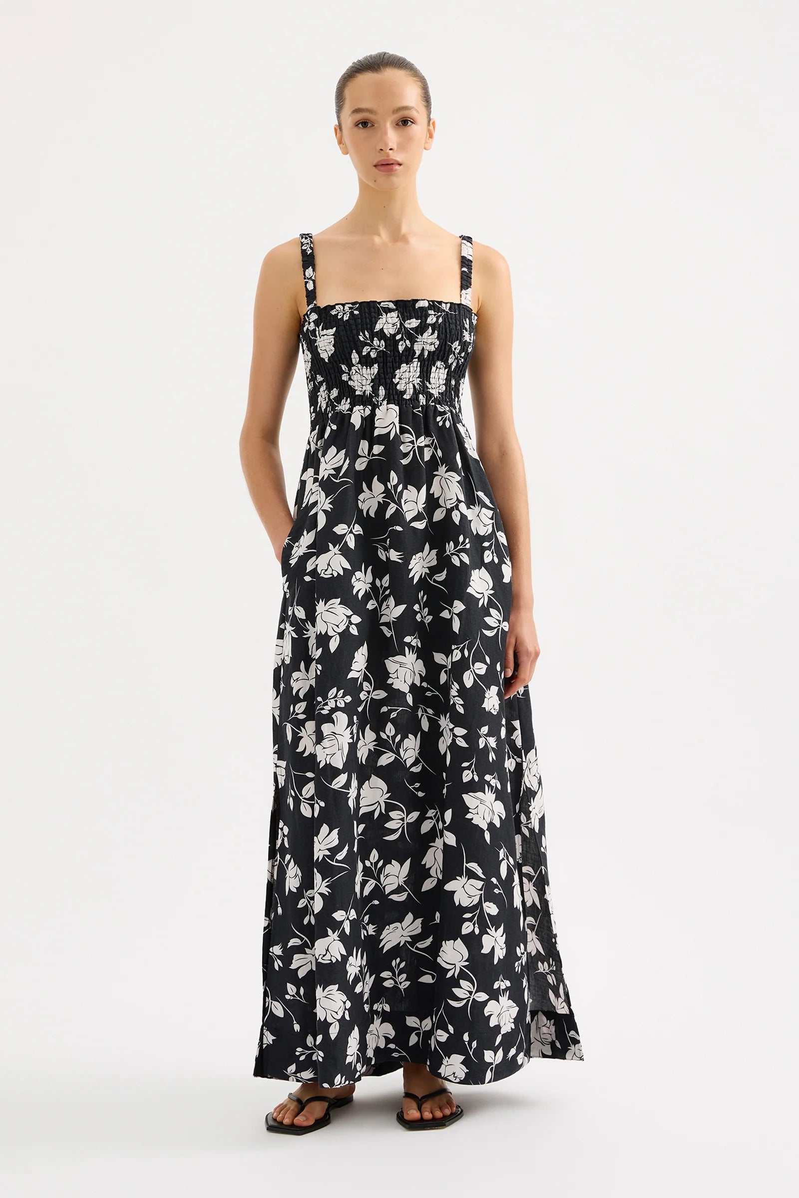 Linen Maxi Dress - Alba