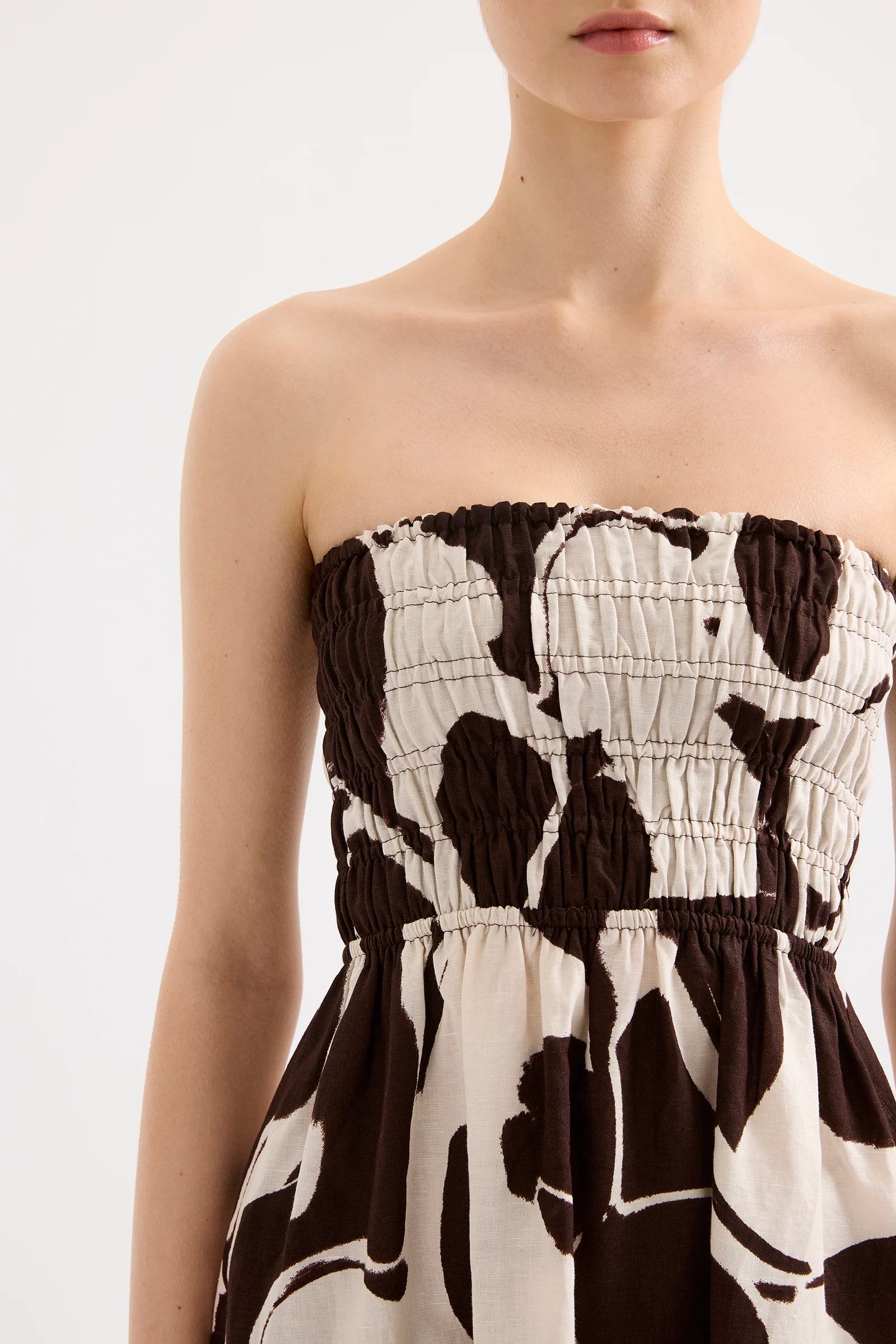 Shirred Maxi Dress - Ombra