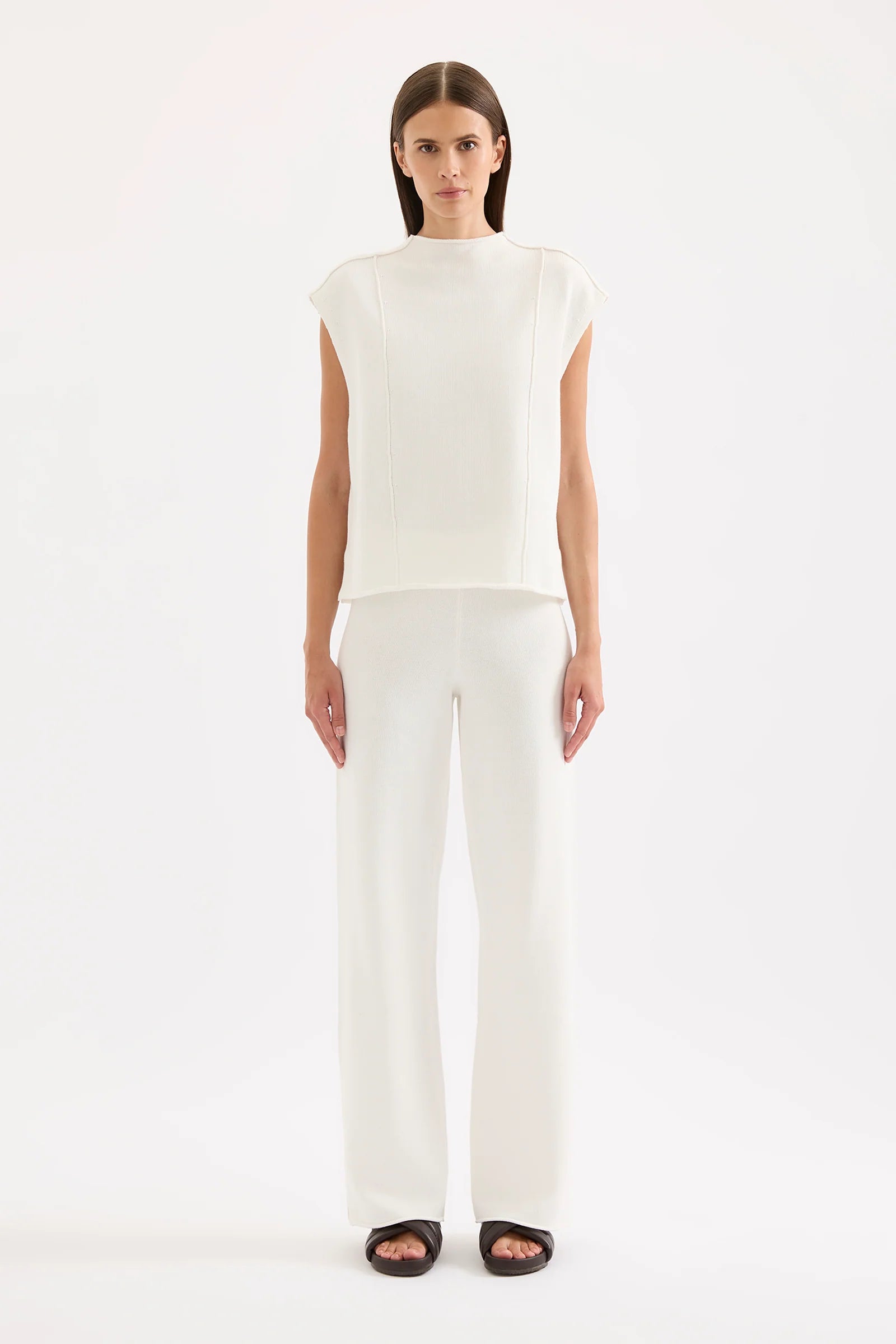 Landa Knit Pant - Salt