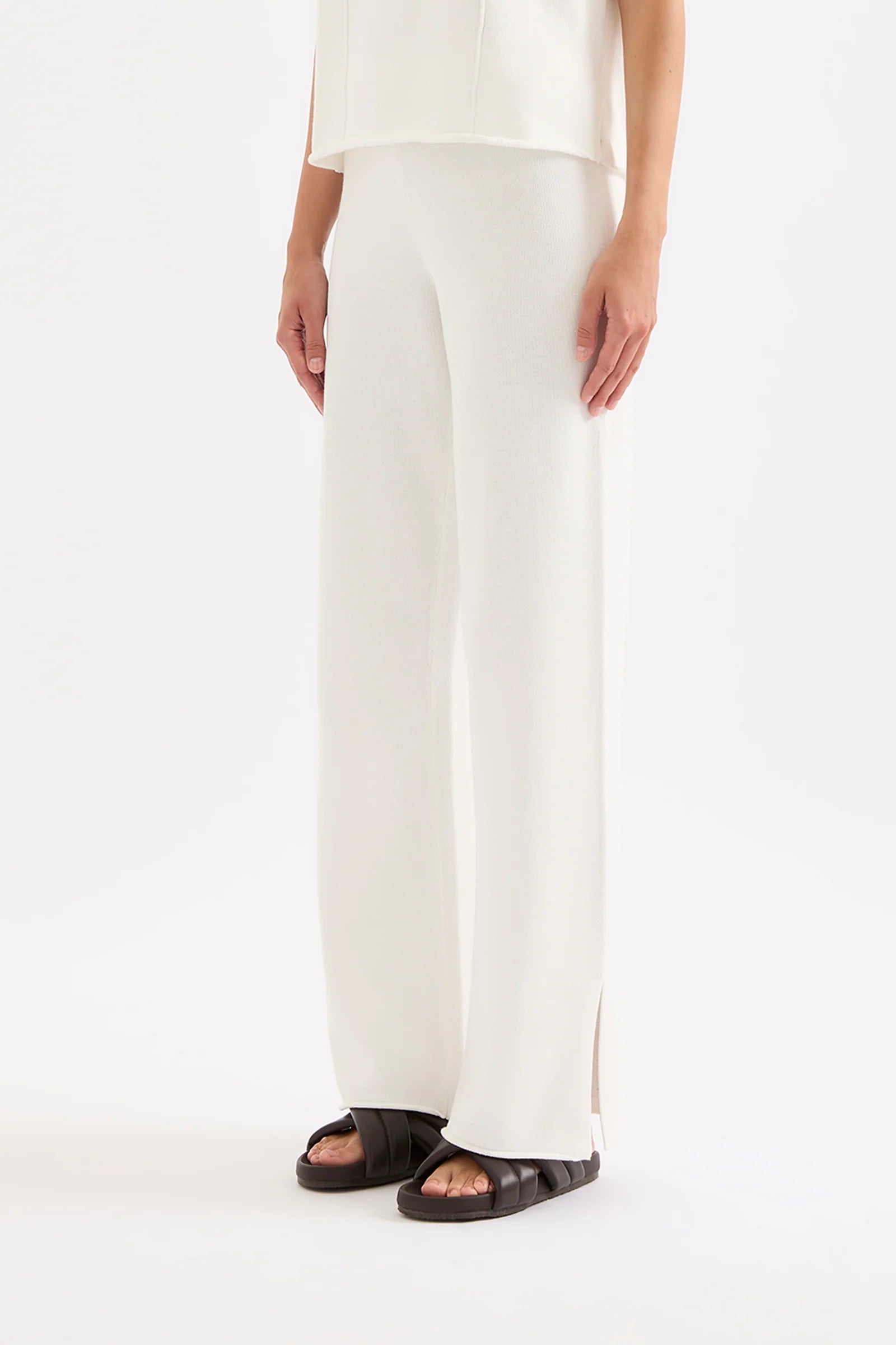Landa Knit Pant - Salt