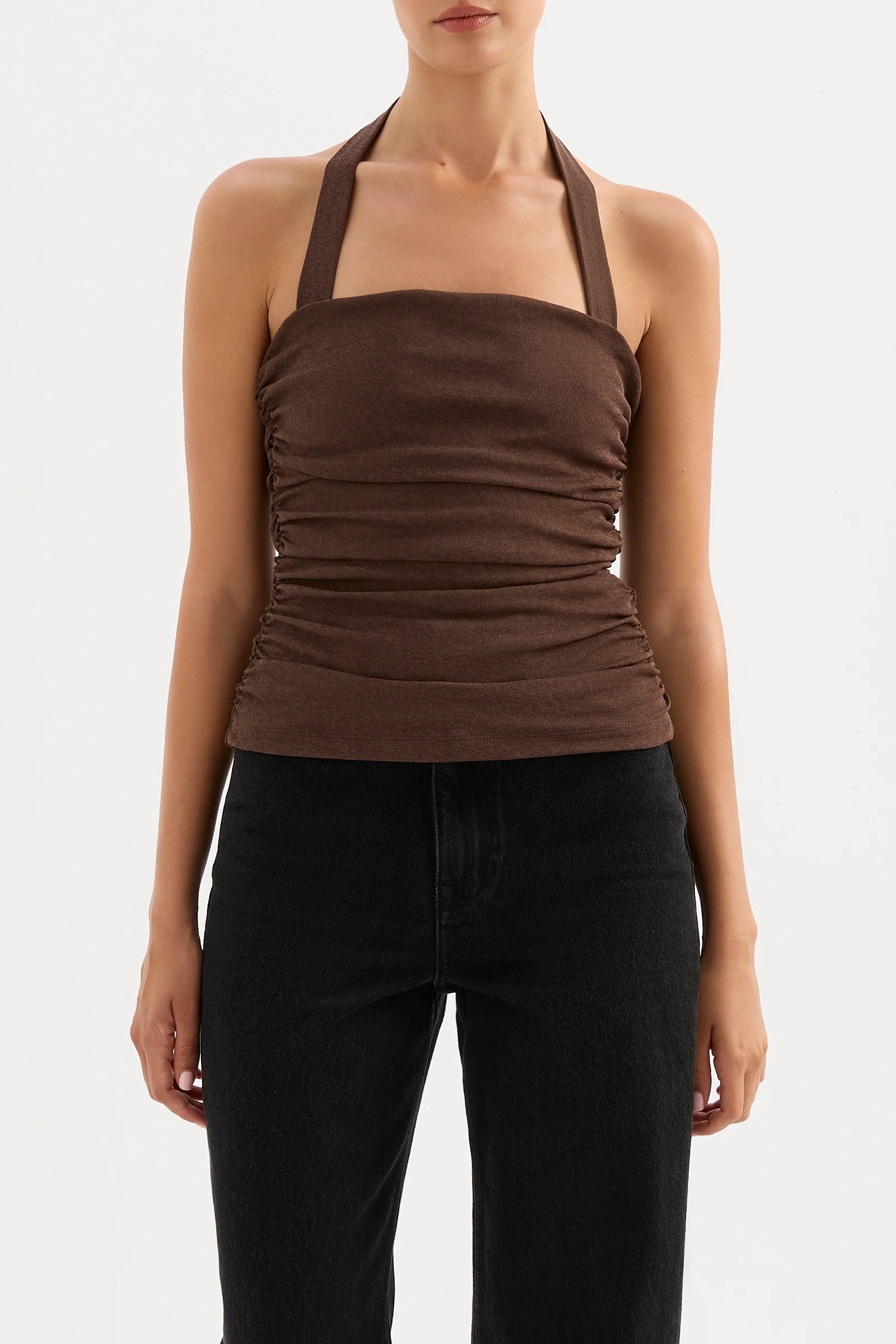 Hermione Mesh Top - Chocolate
