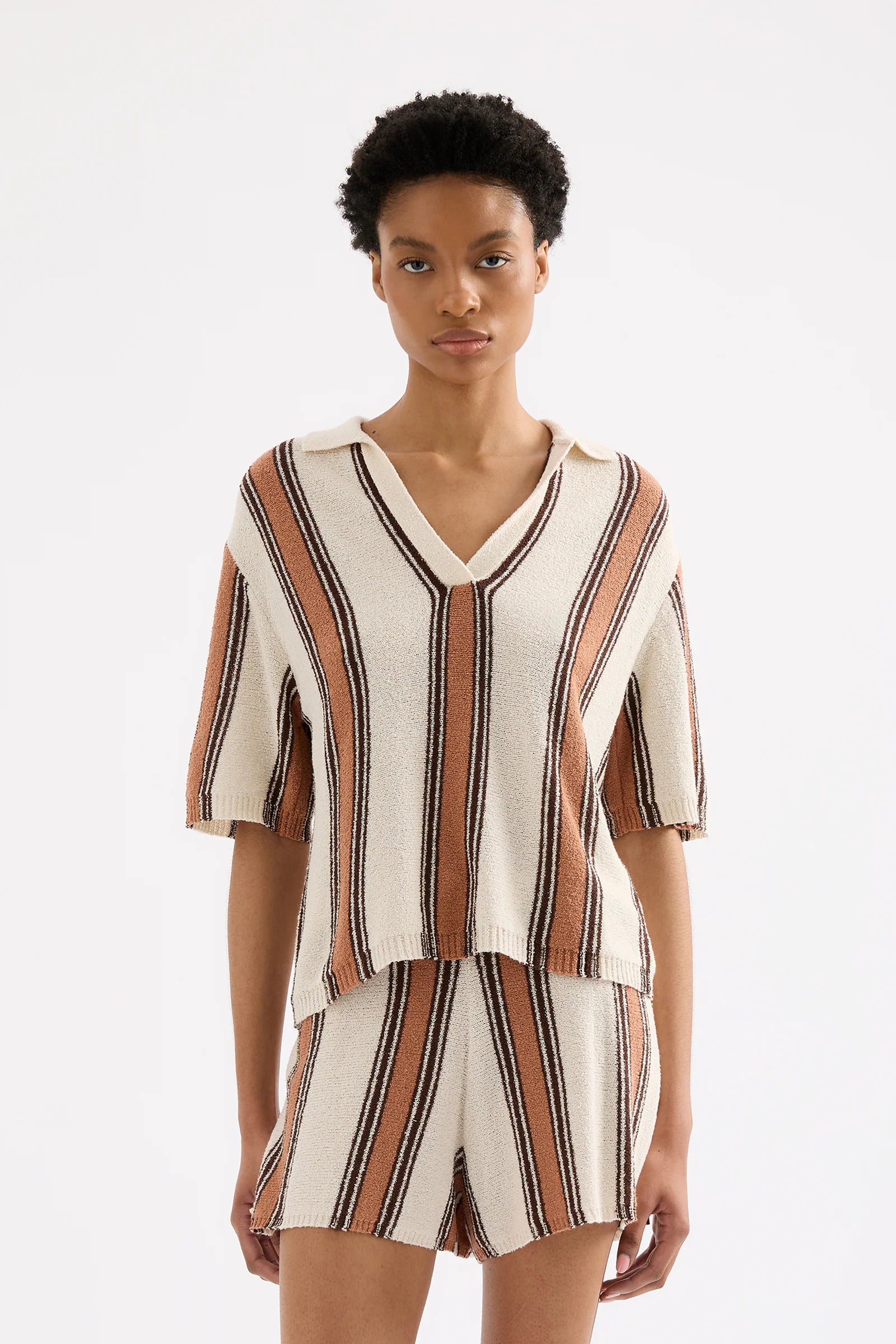 Oda Knit Top - Manuka Stripe