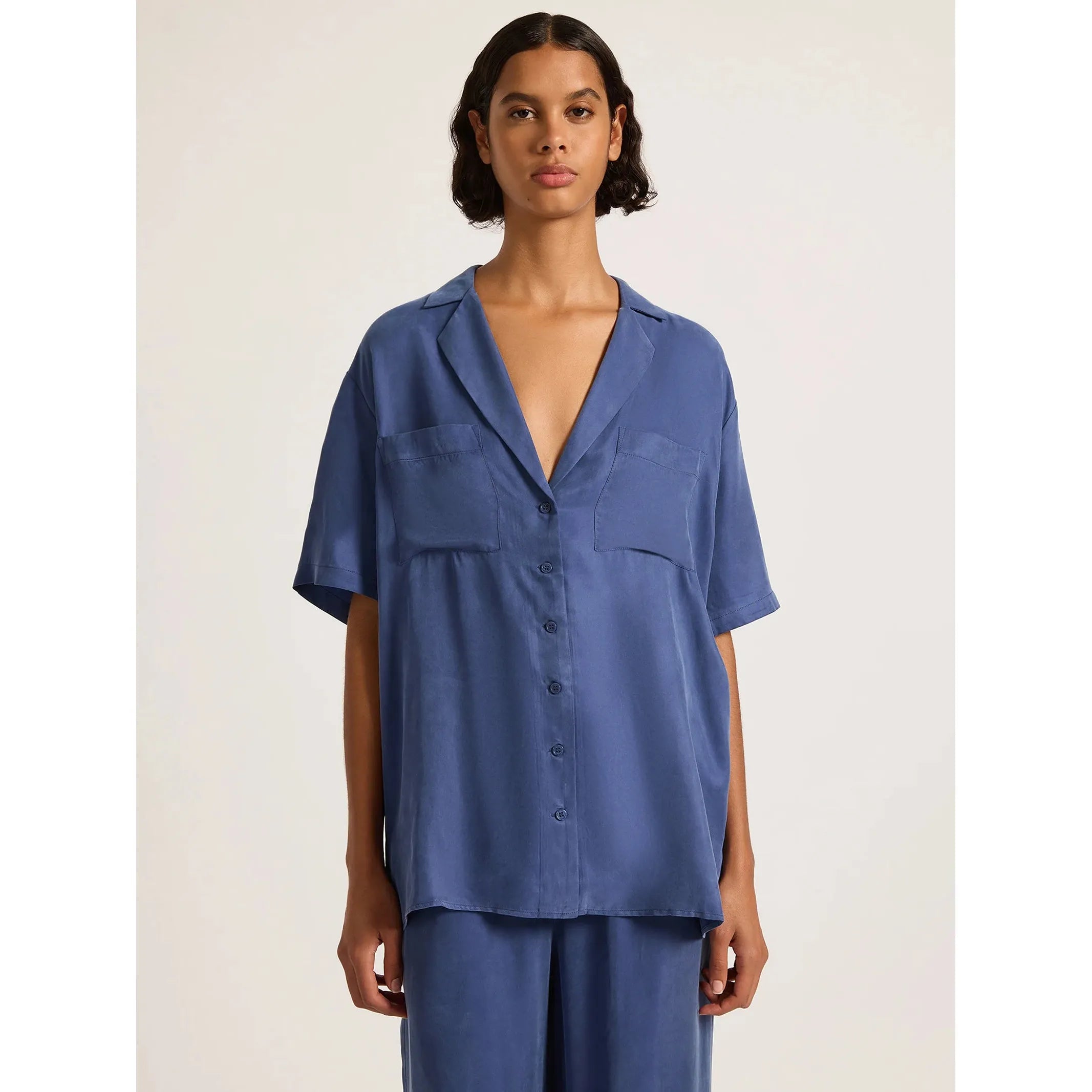 Nude Lucy Lucia Cupro Shirt - Indigo