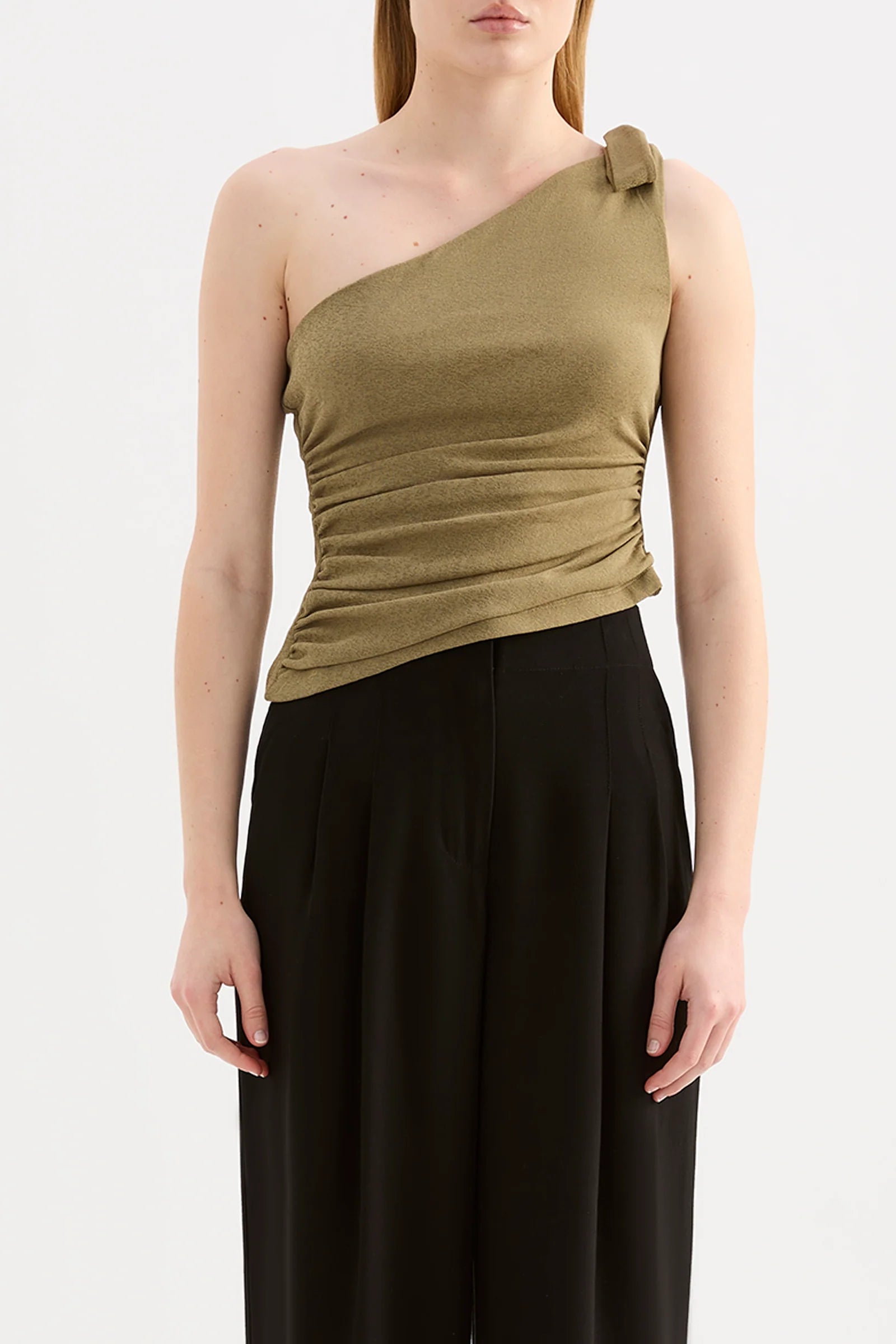 Fiora Mesh Top - Deep Olive