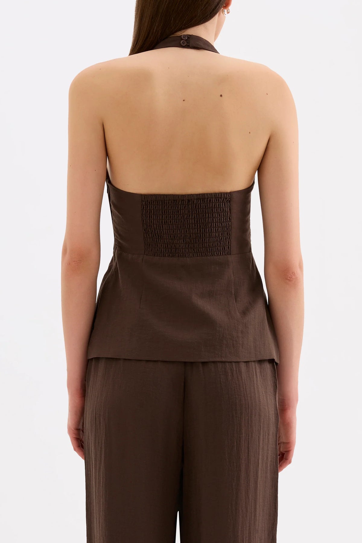 Juno Halter Top - Chocolate