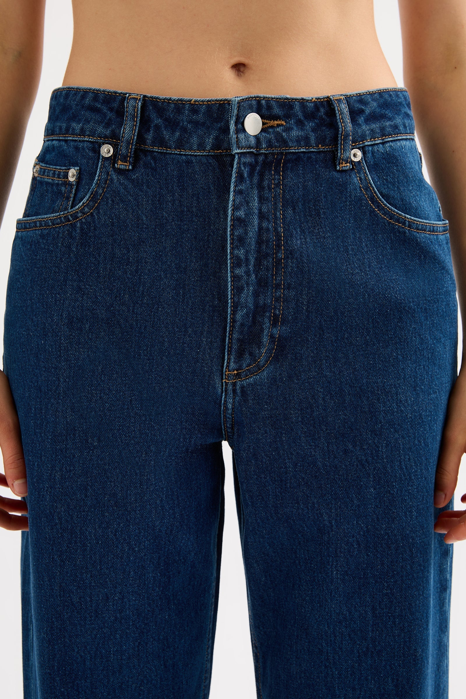 Organic Relaxed Leg Jean - Force Blue