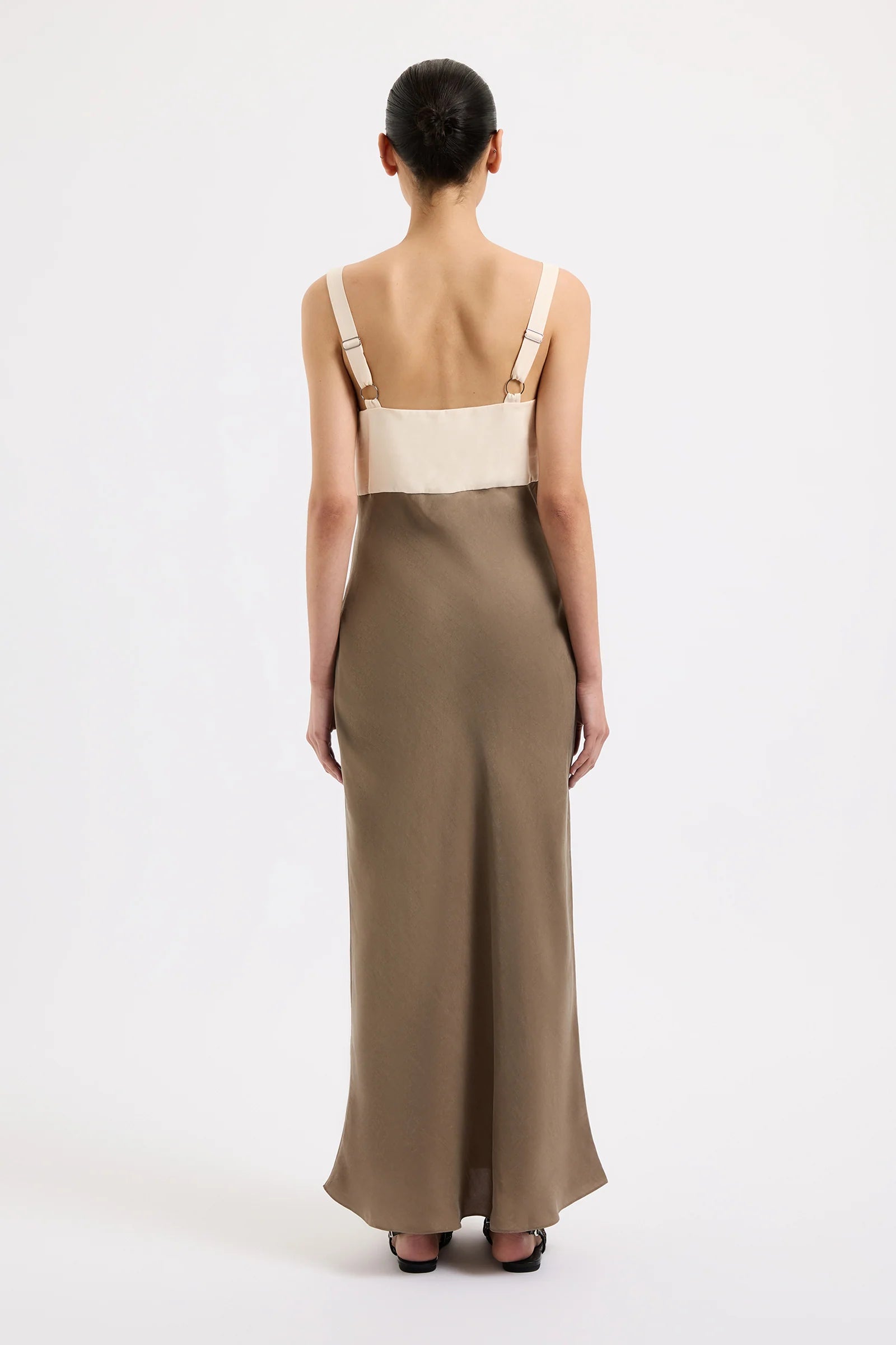 Seshni Tencel Slip Dress - Chestnut Splice