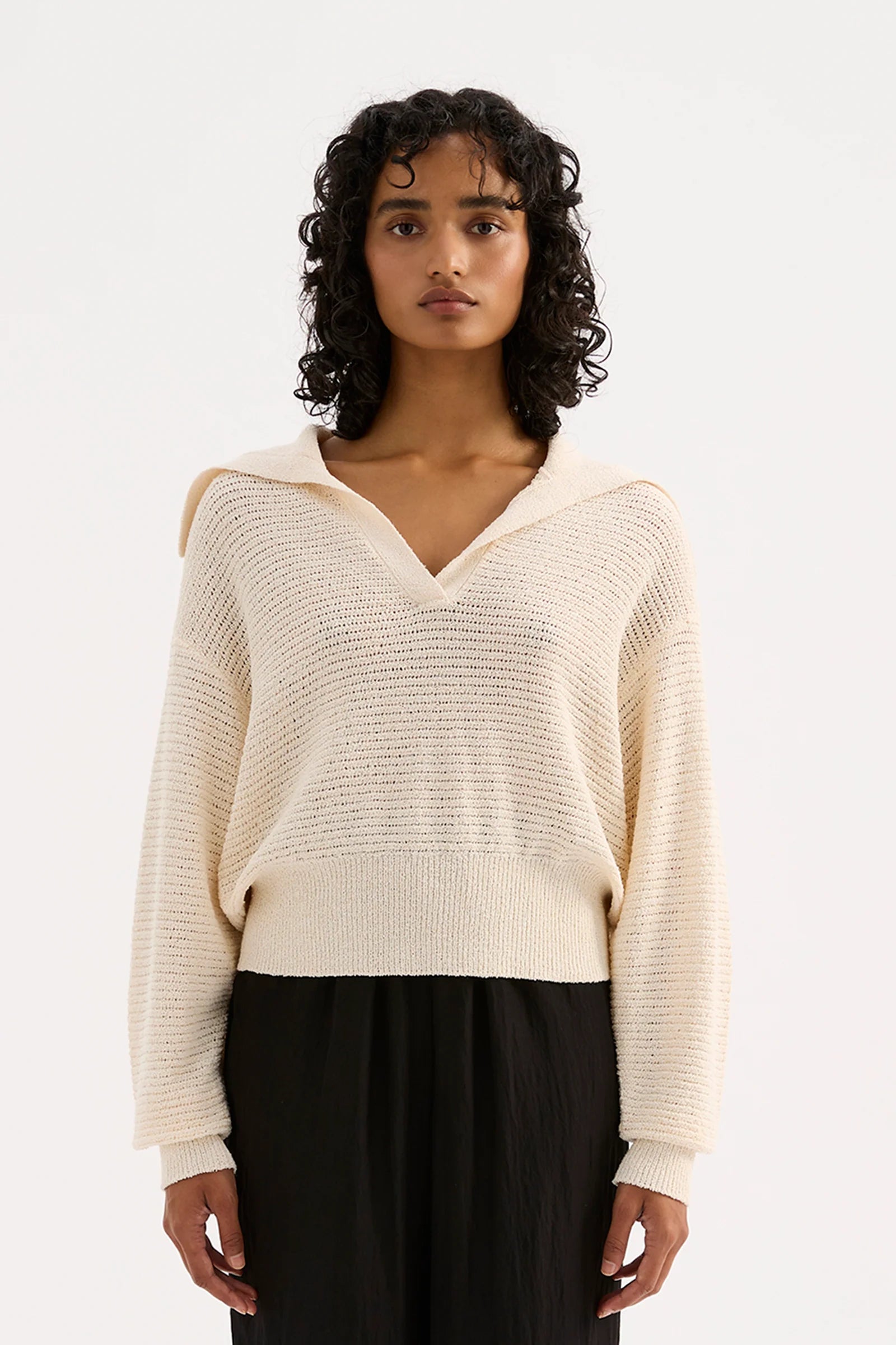 Thera Rugby Knit - Cream