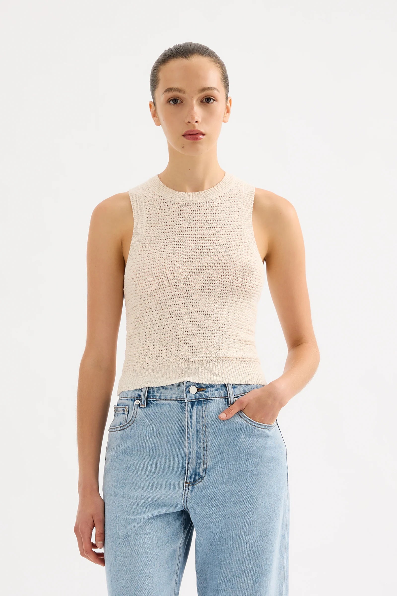 Ember Knit Tank - Cream