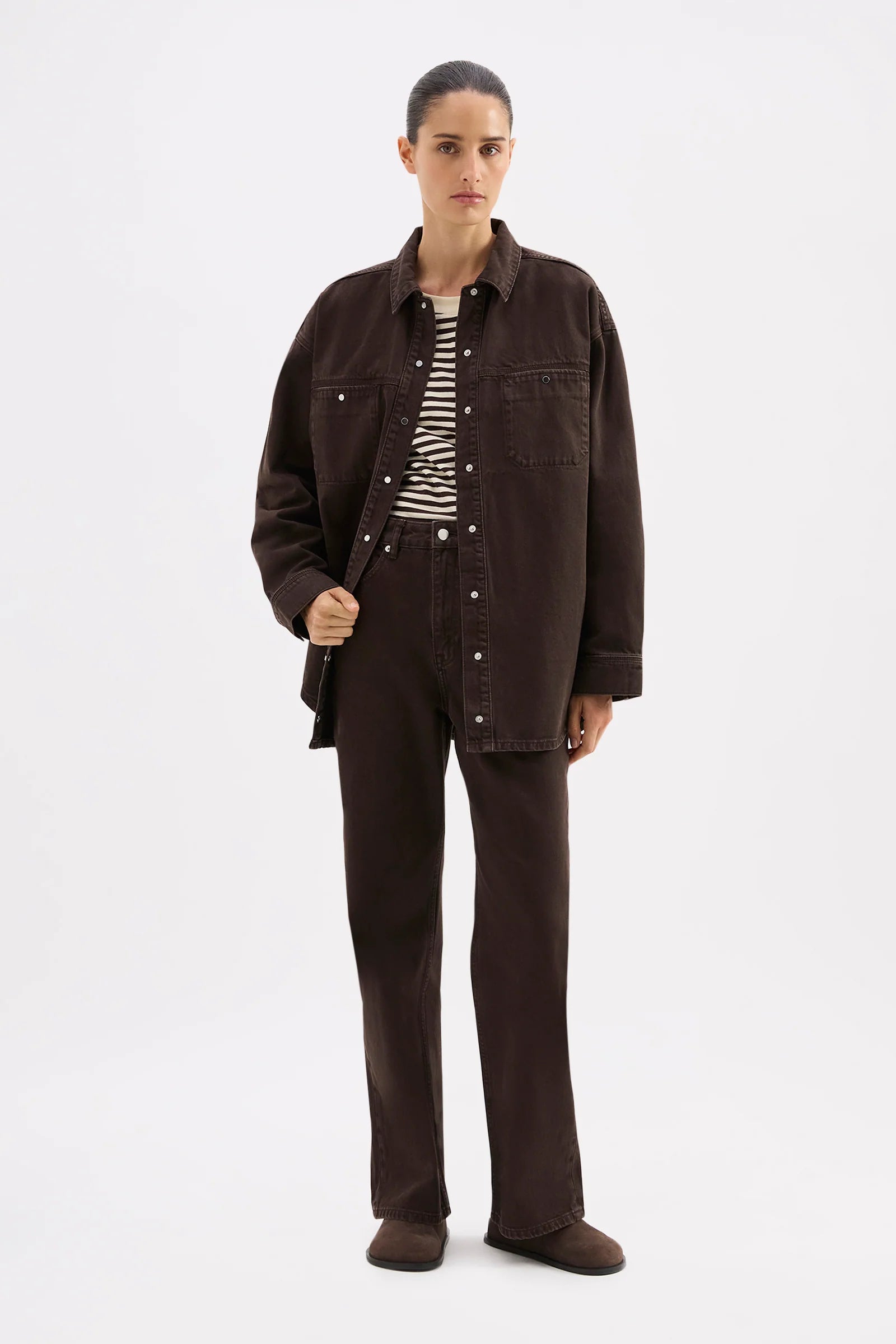 Braz Denim Jacket - Espresso