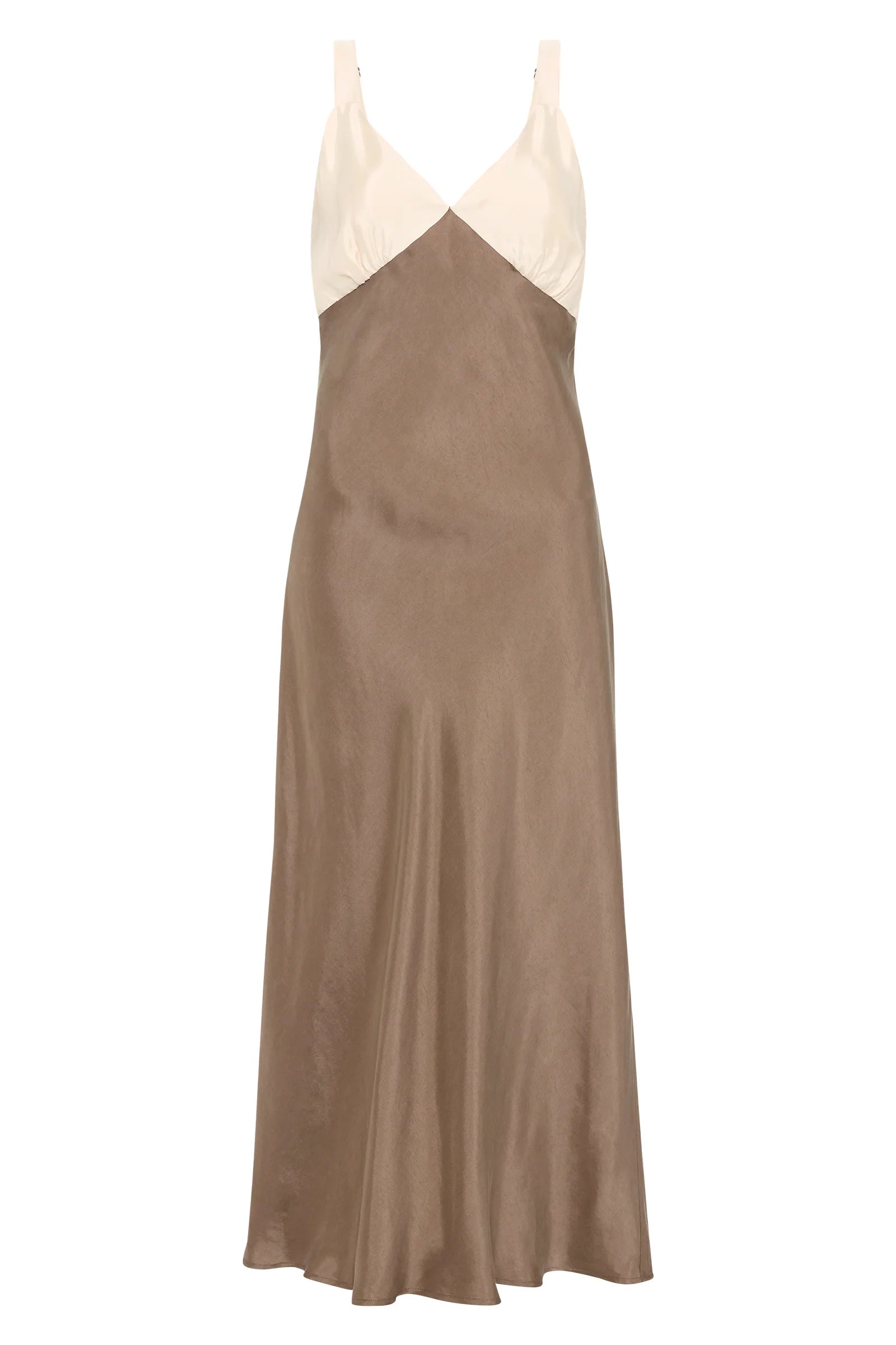 Seshni Tencel Slip Dress - Chestnut Splice