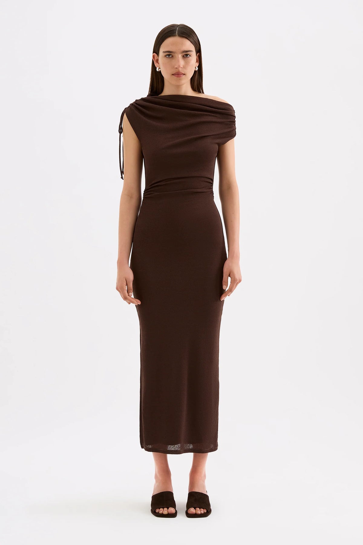 Lani Mesh Maxi Dress  - Chocolate